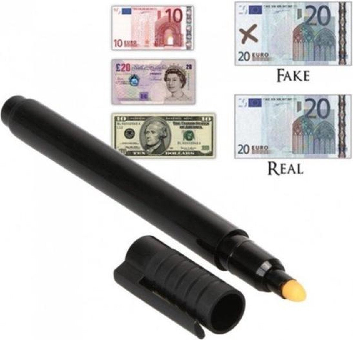 Merkloos Sans Marque Nep geld pen - detectie pen - vals geld pen - bank note pen - 1 stuk