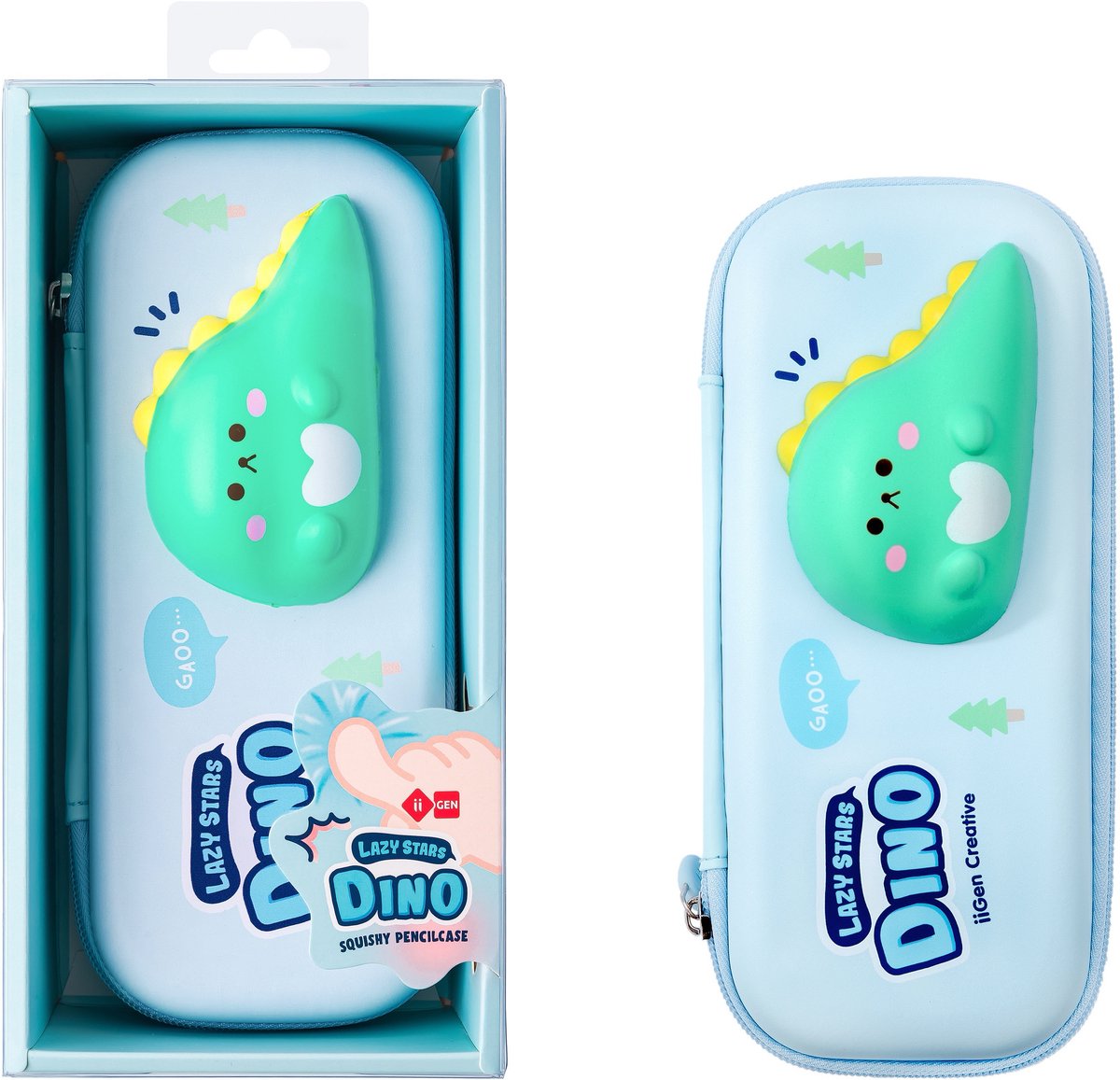 Lazy Stars - etui - pennenzak - squishy dinosaurus