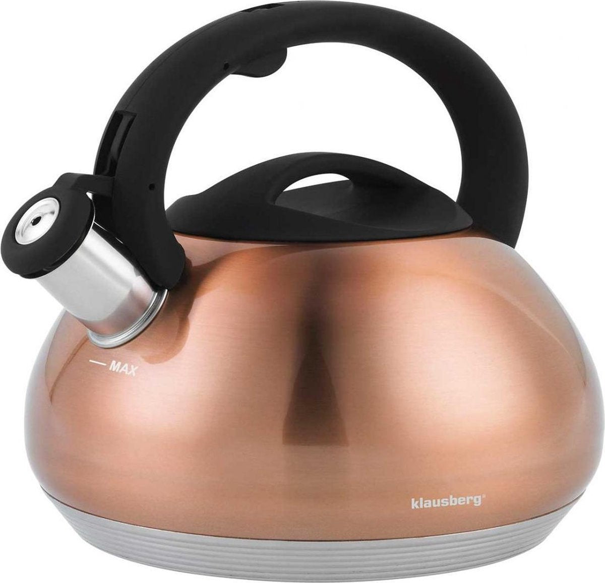 KLAUSBERG kb-7385 fluitketel - 2,7l – rvs – alle warmtebronnen