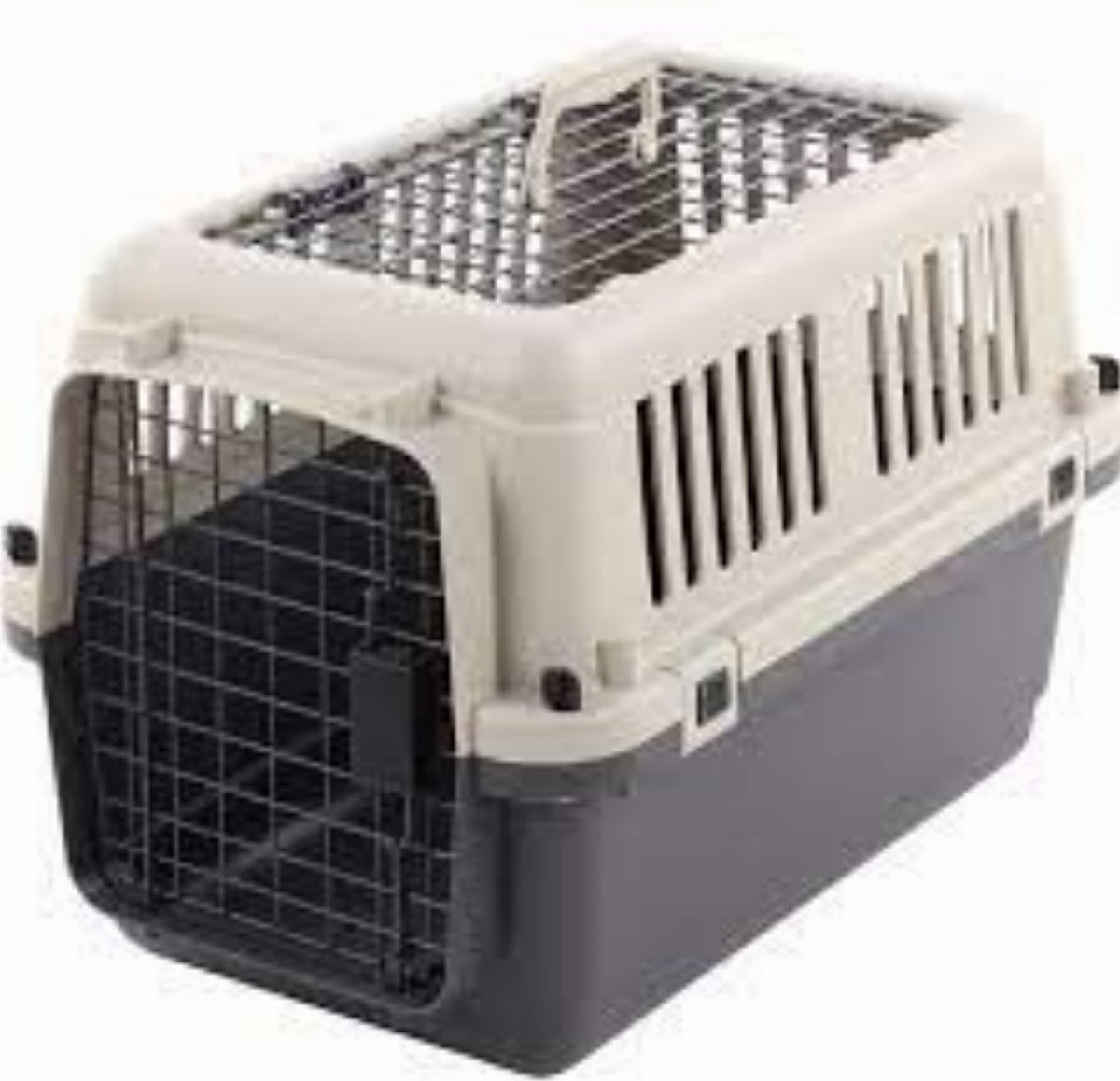 PETSFIRST Transportkooi neto - donkergrijs - 40 cm l - 61 cm b - 41 cm h