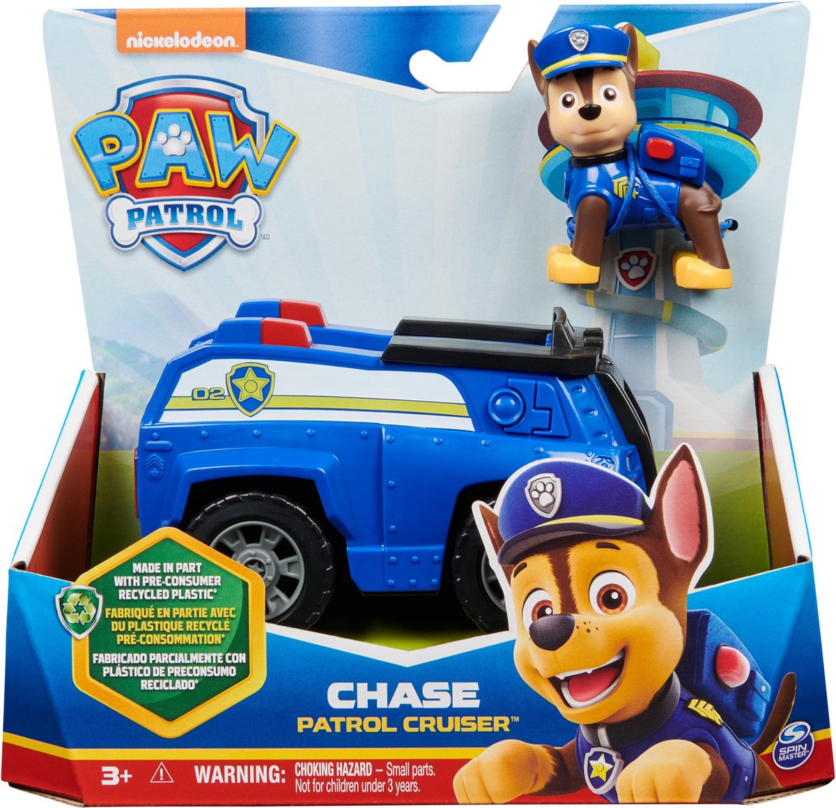PAW Patrol - chase's patrol cruiser - speelgoedauto met speelfiguur