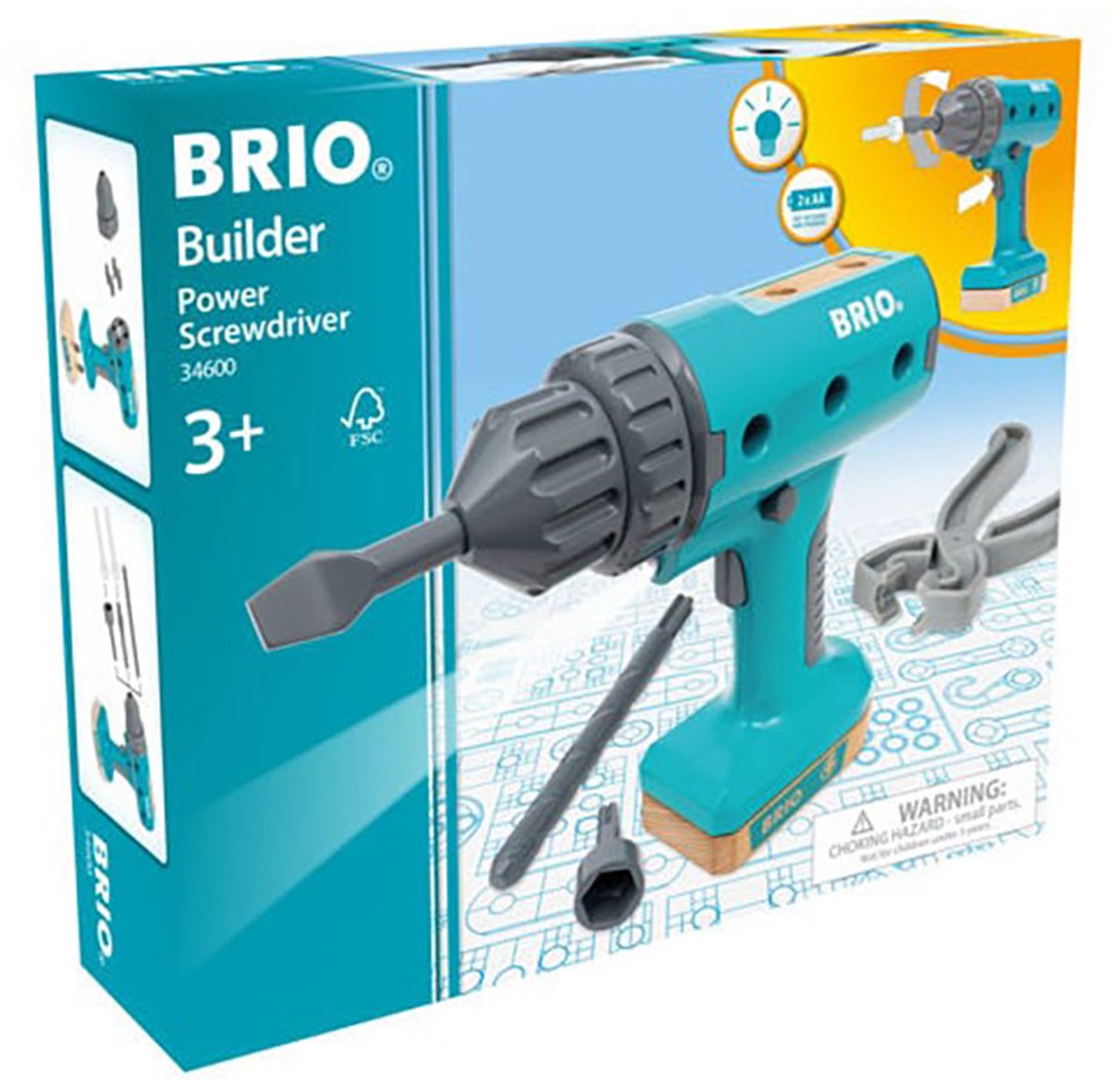 BRIO builder - 34600 elektrische schroevendraaier | educatief rollenspel- bouwspeelgoed voor kinderen vanaf 3 jaar