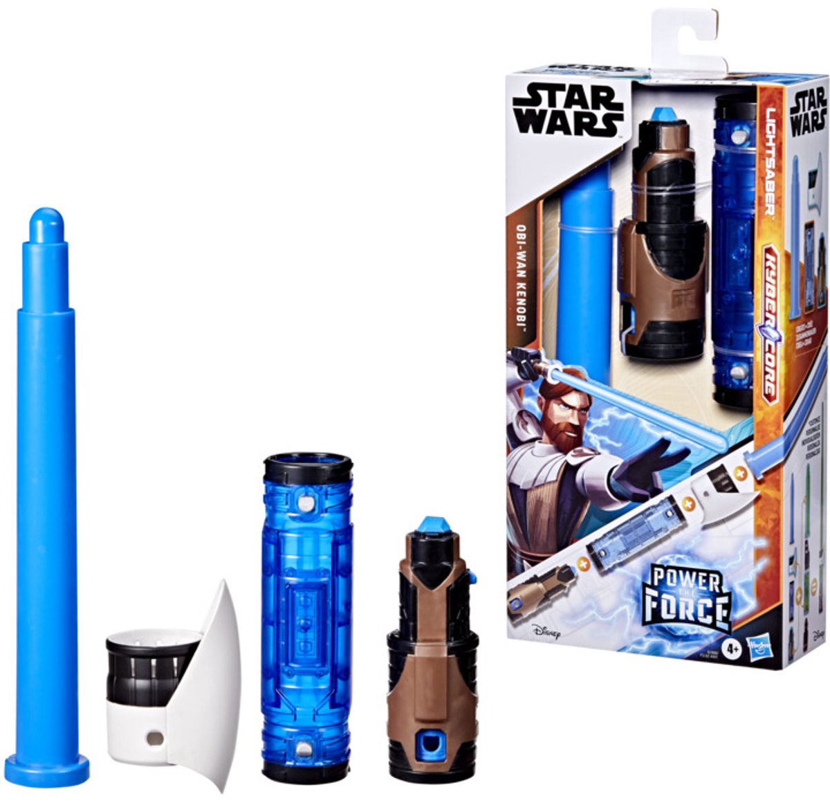 Star Wars lightsaber forge kyber core obi-wan kenobi, blauwe aanpasbare lightsaber