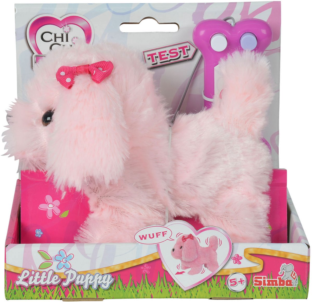 Simba Maskotka chi chi love s?odki szczeniak, na kabel, r?owy, 17 cm