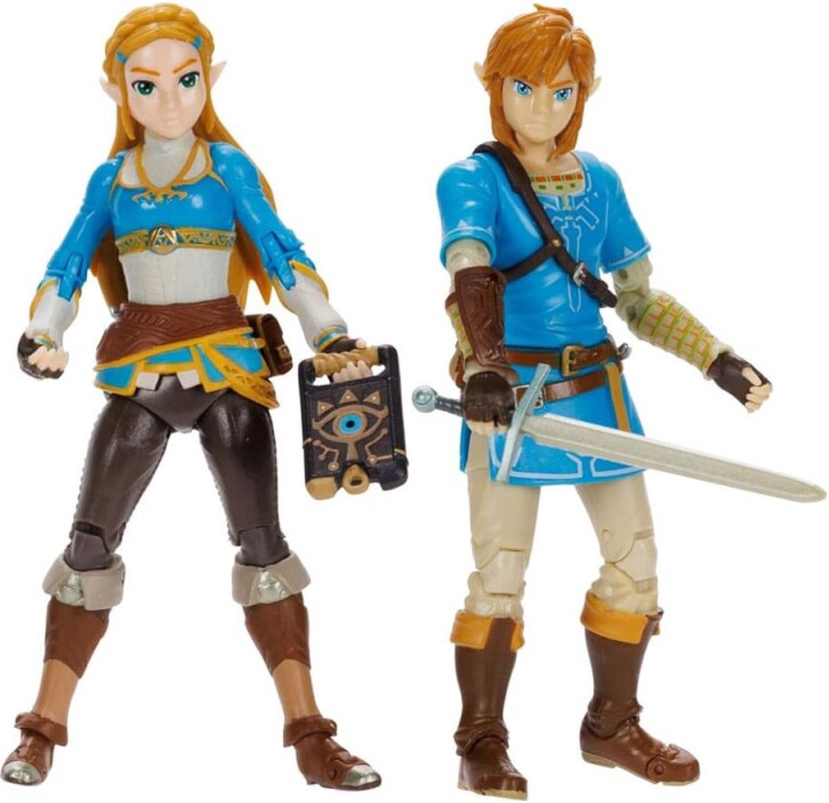 Jakks Nintendo the legend of zelda - prinses zelda en link - actiefiguren, 2-pack 10cm