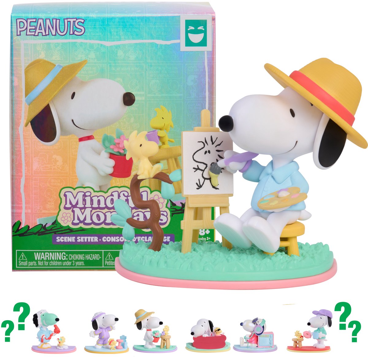 Just Play Happy haul peanuts snoopy moody mondays collectible blind box