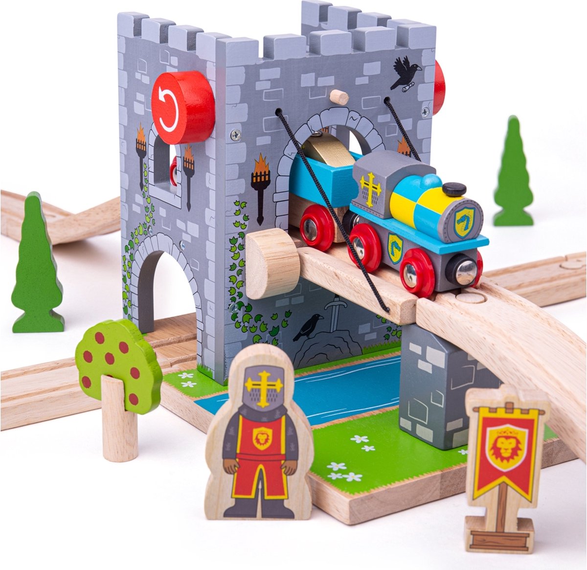 BIGJIGS houten rails - ophaalbrug