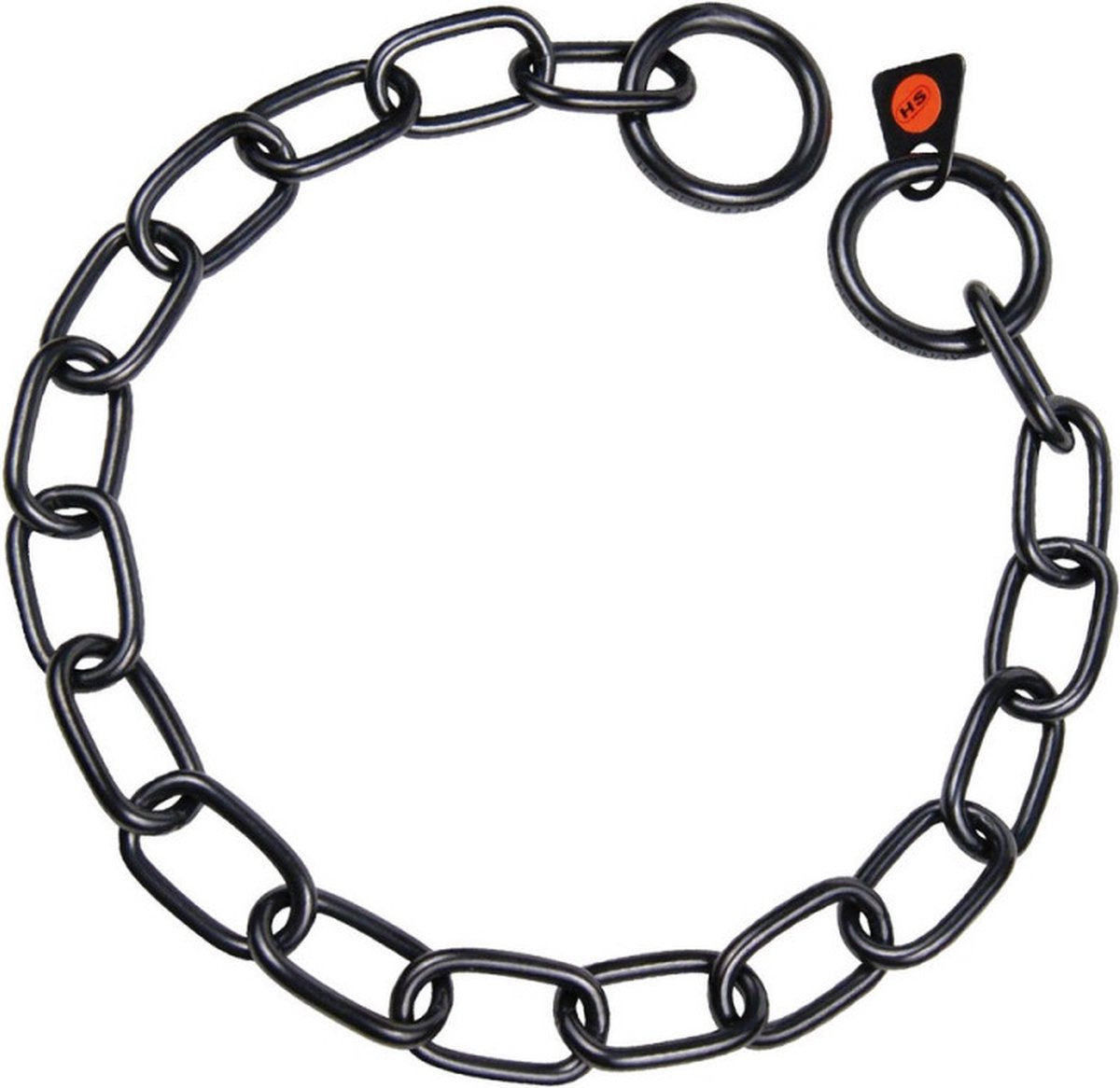 Hs Sprenger Dog collar black 3 mm links semi-long (61 cm)