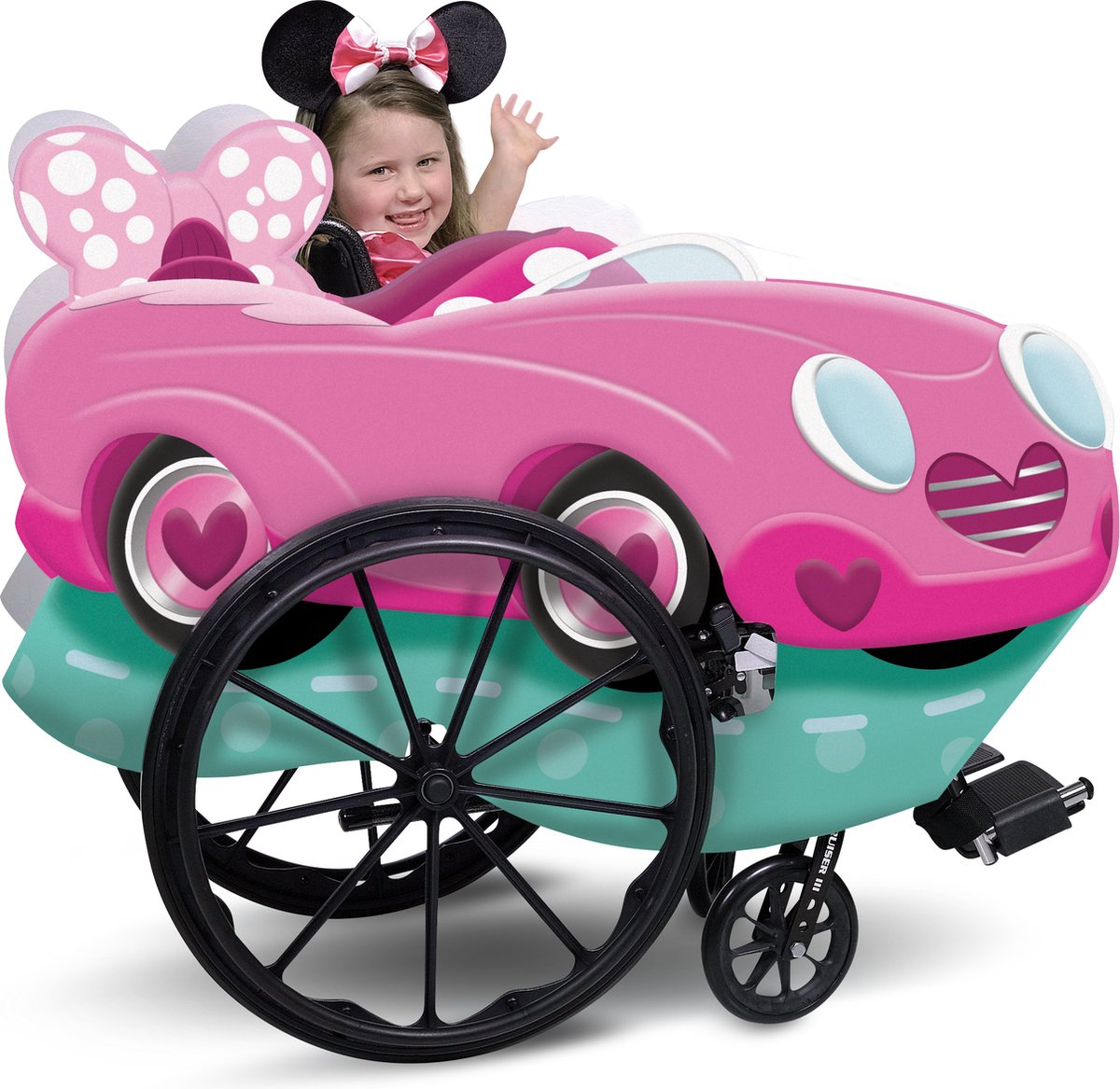 Disguise Disney - preschool cg minnie friends, roze minnie adaptieve rolstoelhoes, maat one size, meisjes