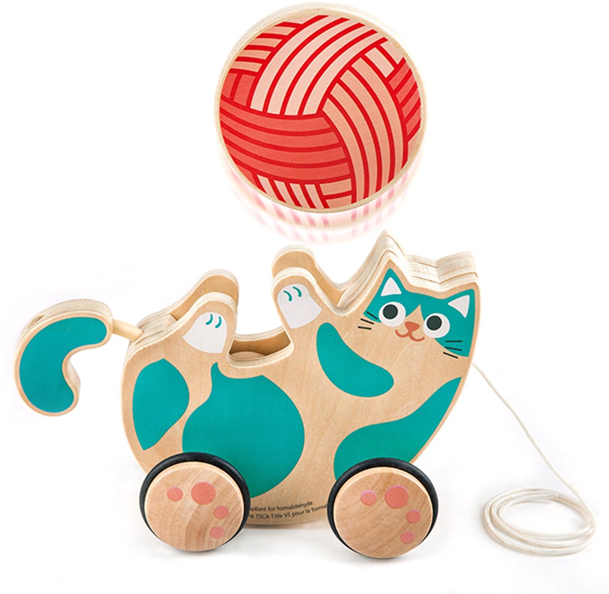 Hape Trekdier spinnende kat - - vanaf 12 maanden