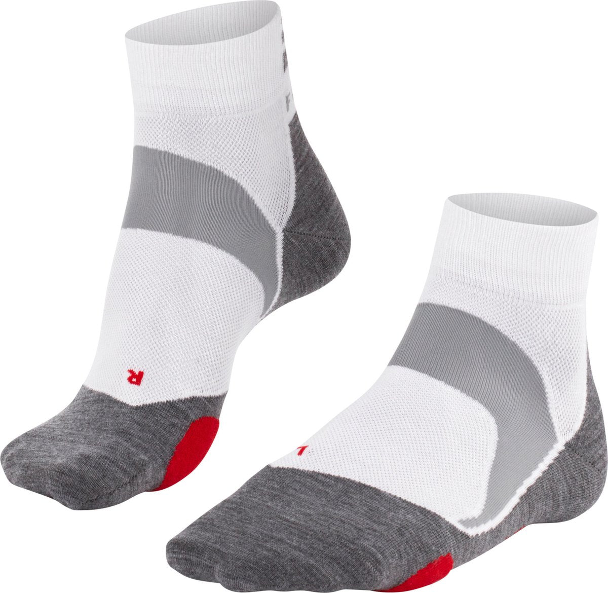 FALKE bc5 anti-blaar katoen functioneel materiaal fietssokken unisex wit - maat 44-45