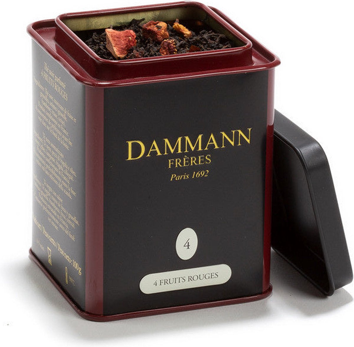 Dammann Frères - 4 fruit rouges - 100 gram losse zwarte thee met vruchtensmaken