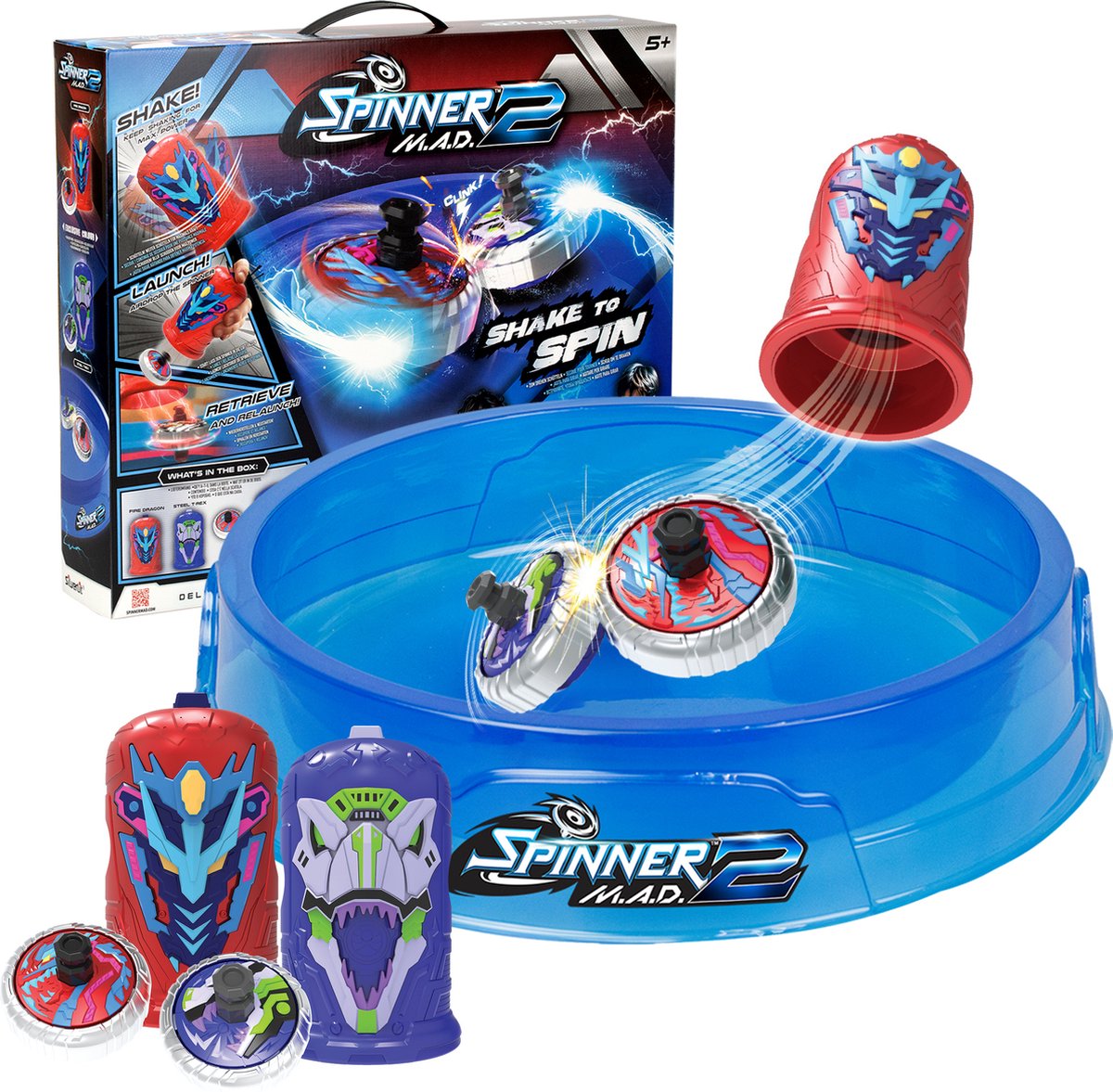 Silverlit Spinner mad 2 deluxe battle pack - 2 shakers, 2 spinners, 1 battle arena
