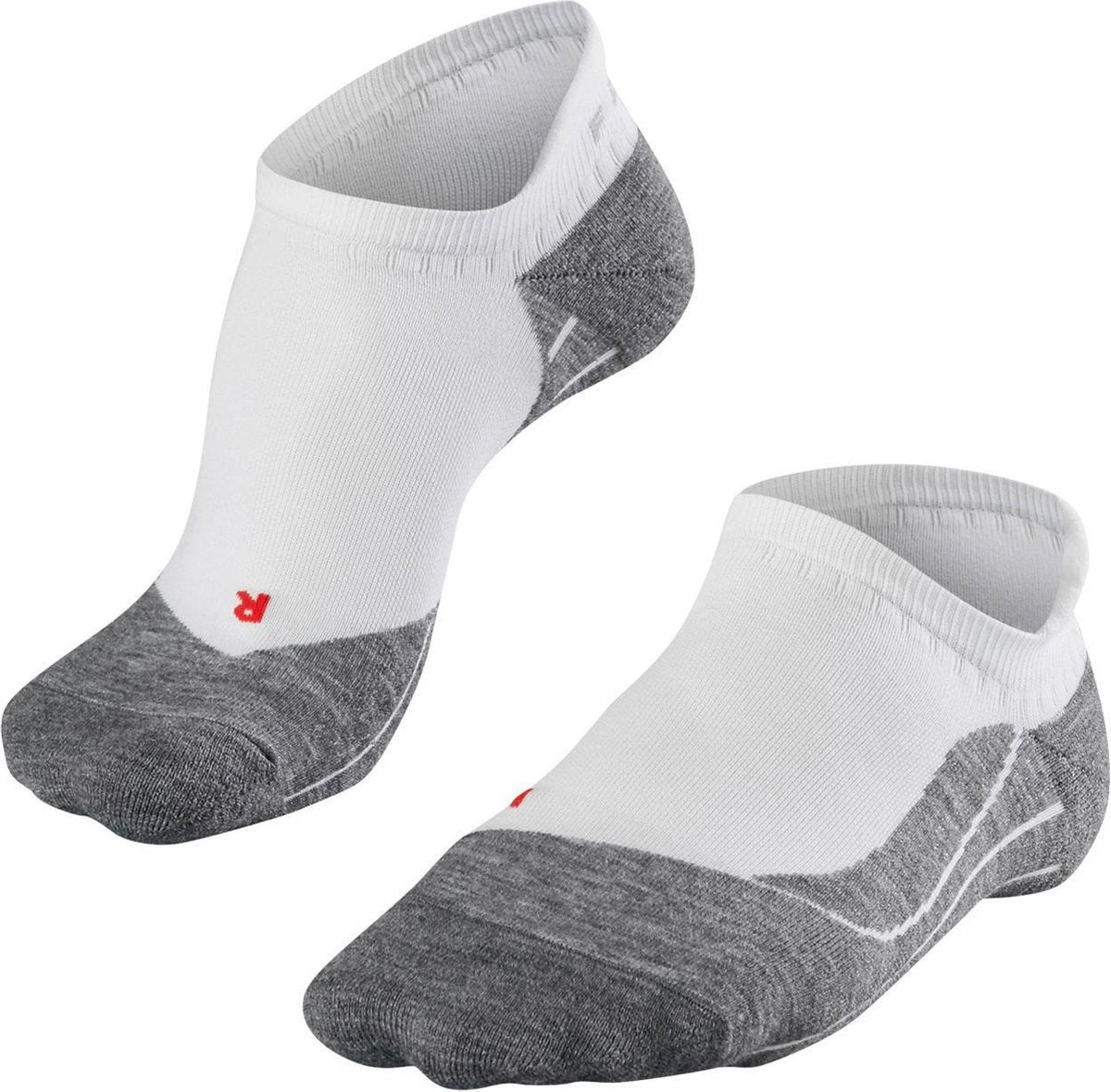 FALKE ru4 invisible anti-blaar katoen functioneel materiaal hardloopsokken heren wit - maat 42-43