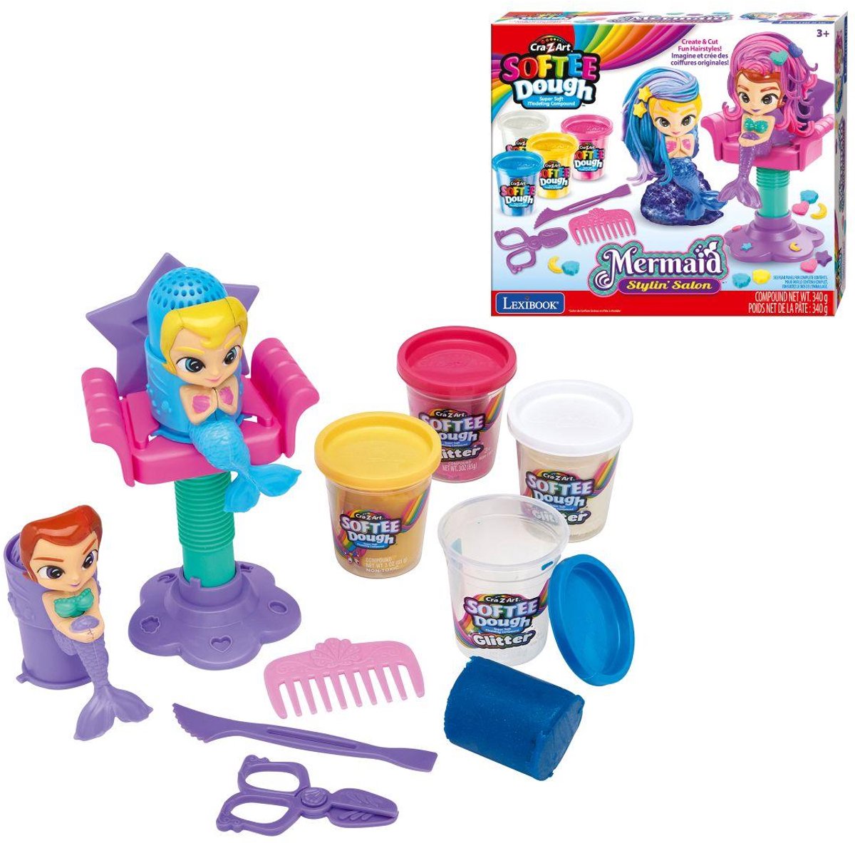 Lexibook Softee dough glinsterende zeemeermin stylingssalon