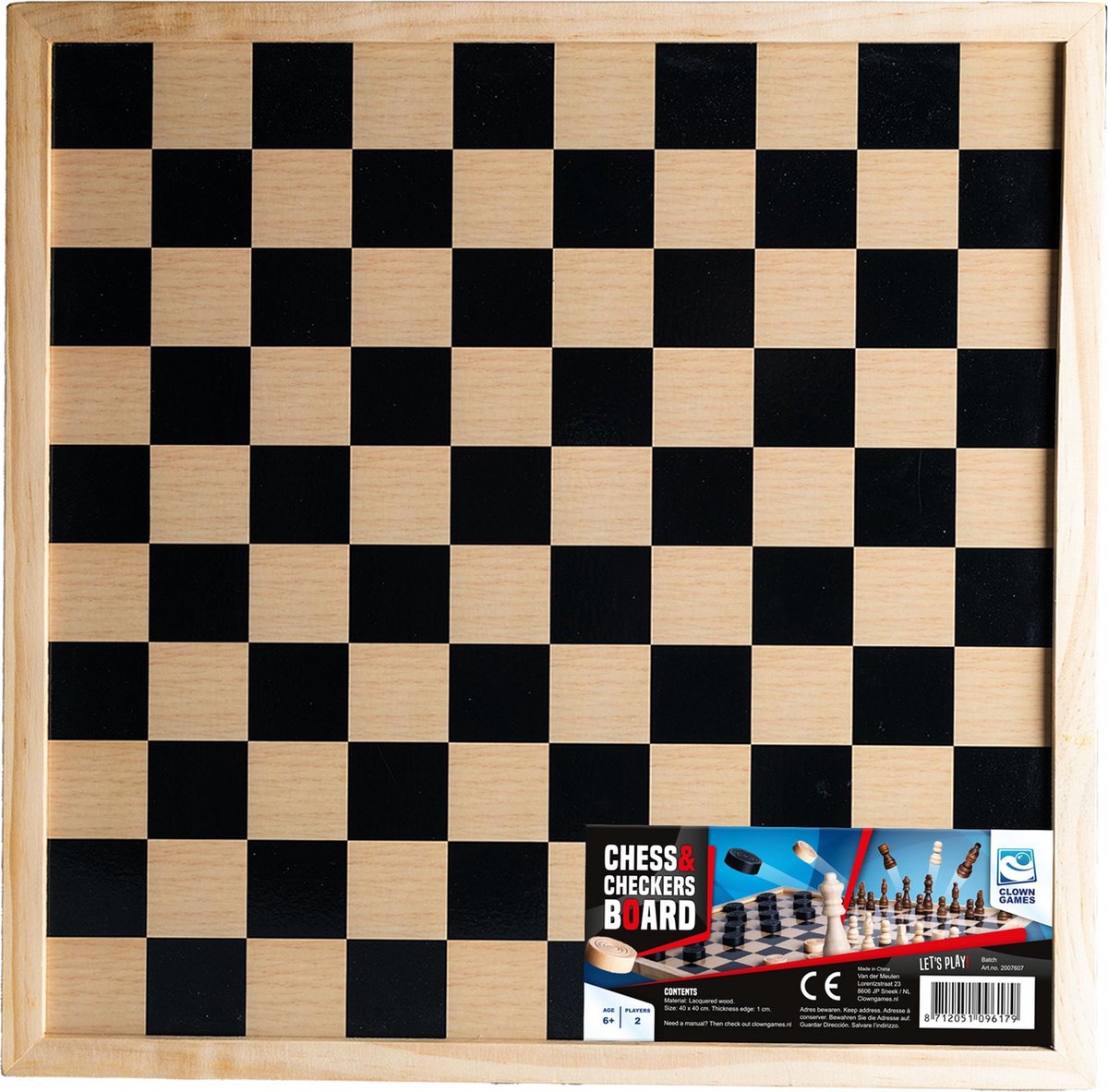 Clown Games dam schaakbord