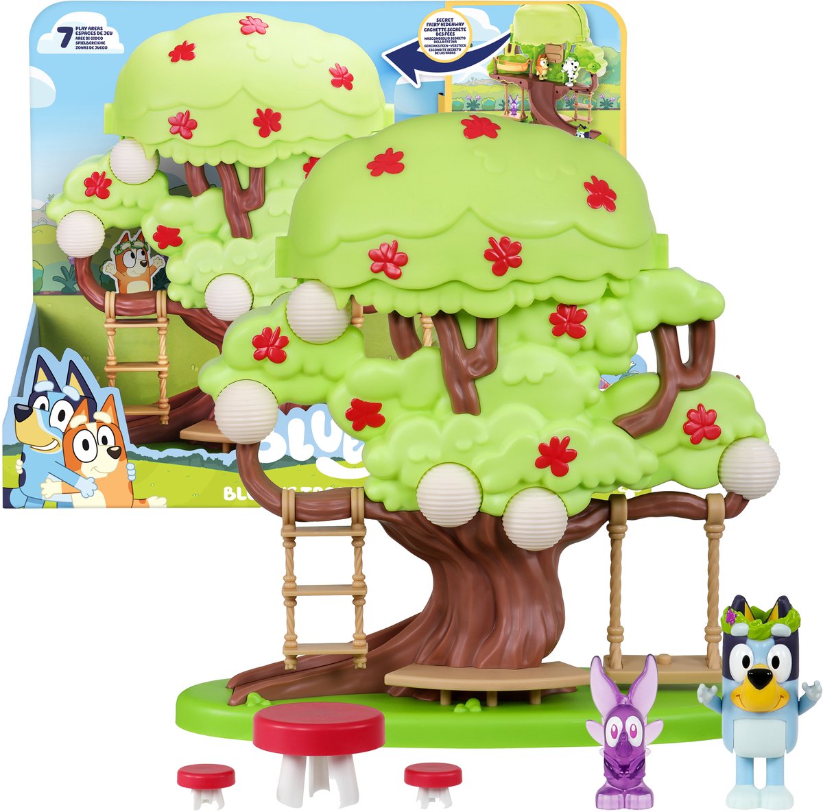 Moose Toys Bluey spelen in de boom speelset, 6dlg.
