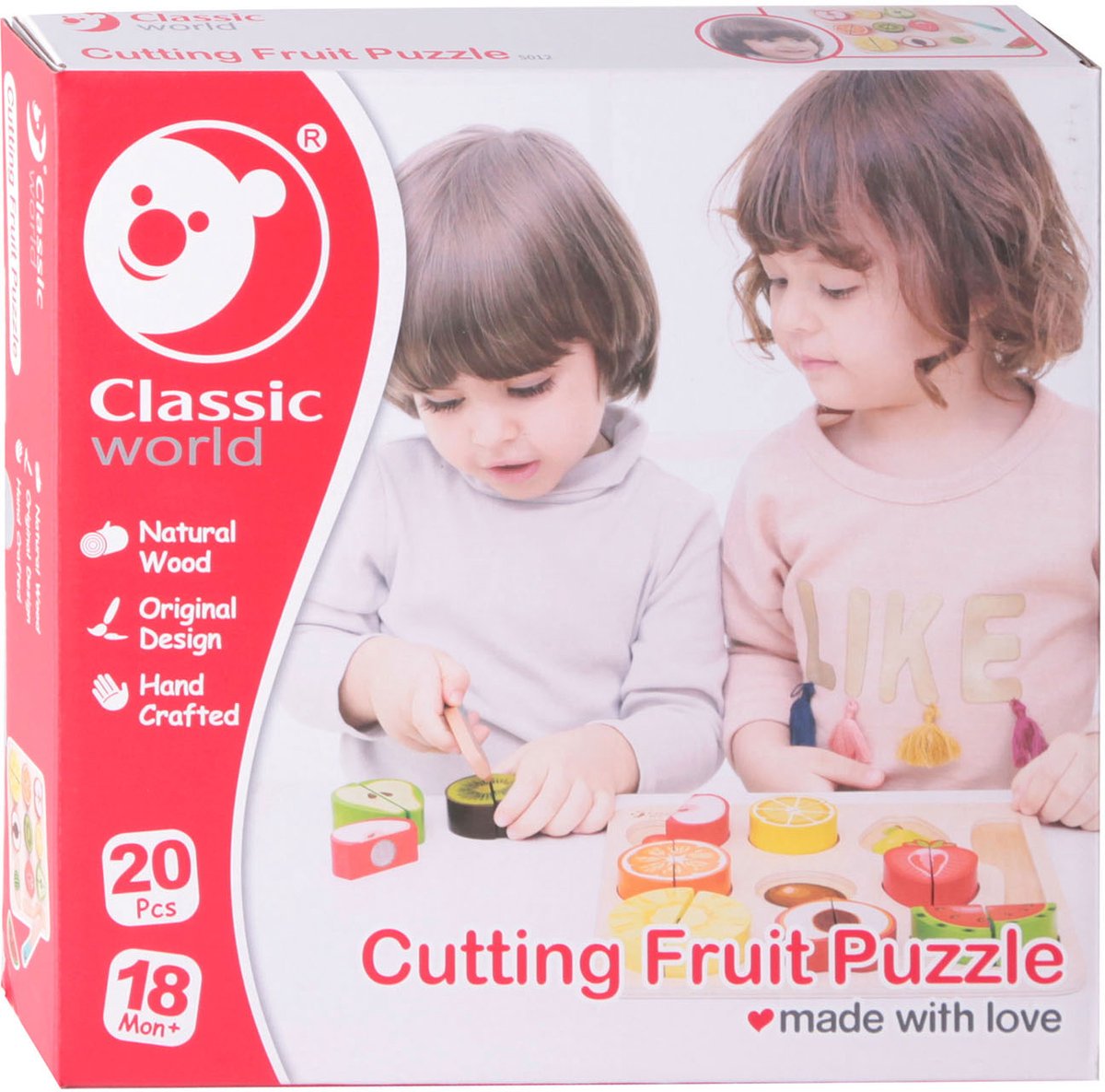Classic World houten snijfruit, 20dlg.