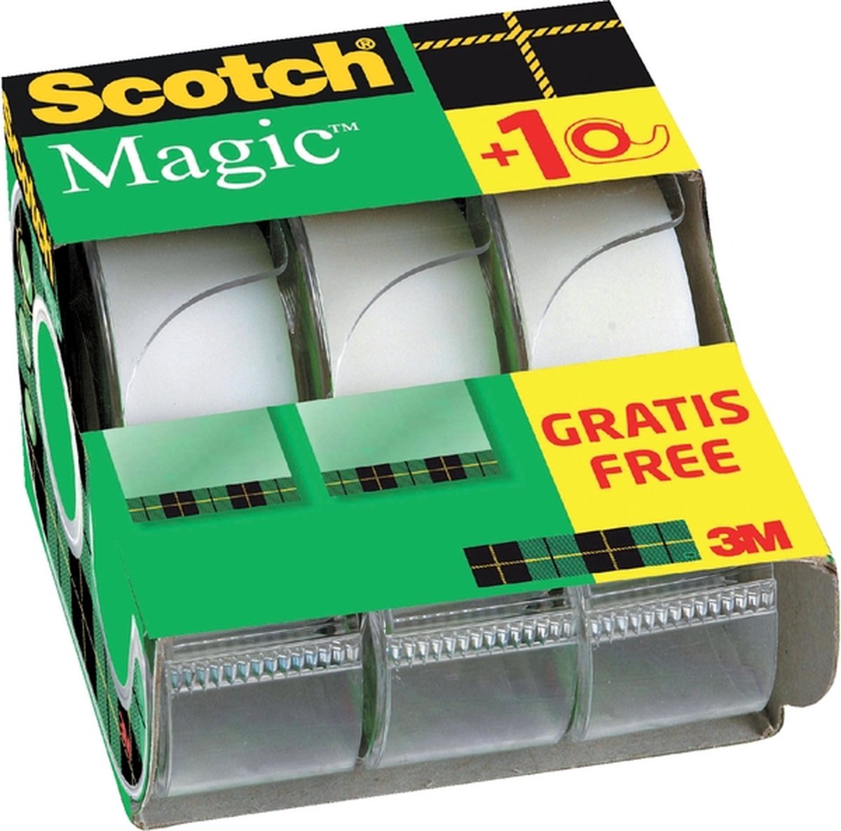 Scotch Plakband magic 810 19mmx7.5m mat 2+1 disp