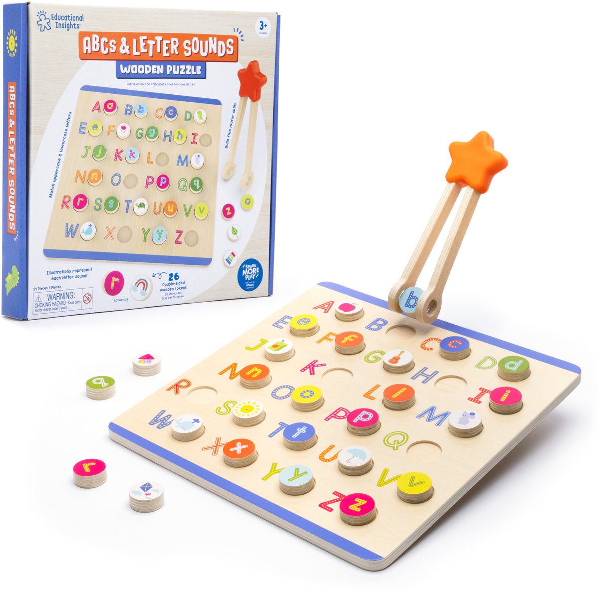 Learning Resources houten abc puzzel - educatief speelgoed voor kinderen. - 3+
