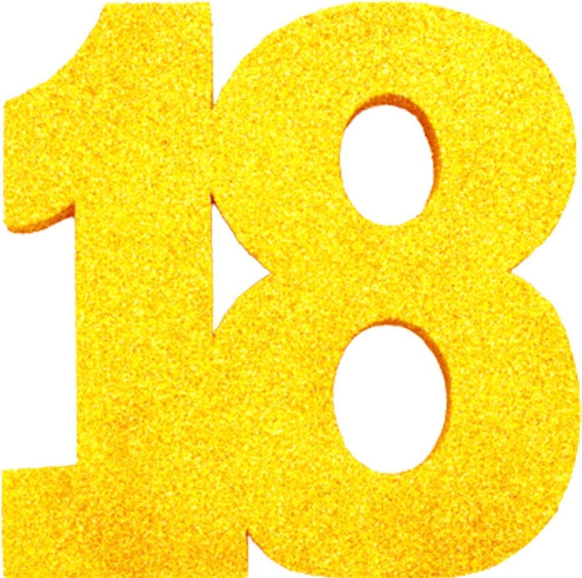 Merkloos Sans Marque Verjaardag tafeldecoratie goud 18.