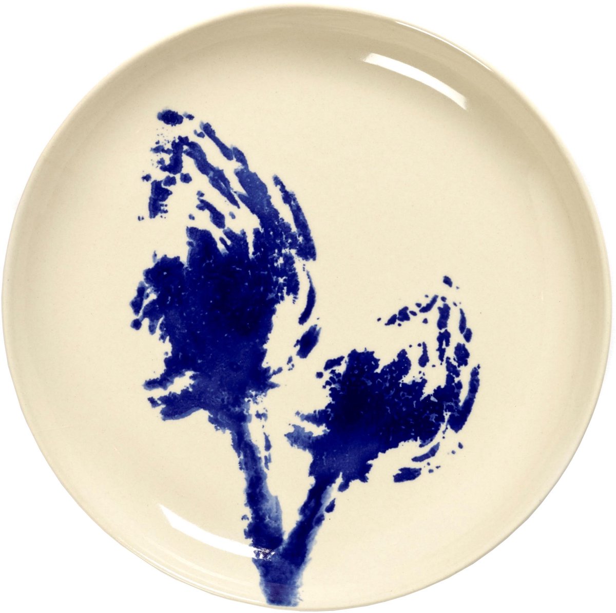 Serax - ottolenghi feast - bord s - wit artisjok blauw - 19 ø - 2 stuks
