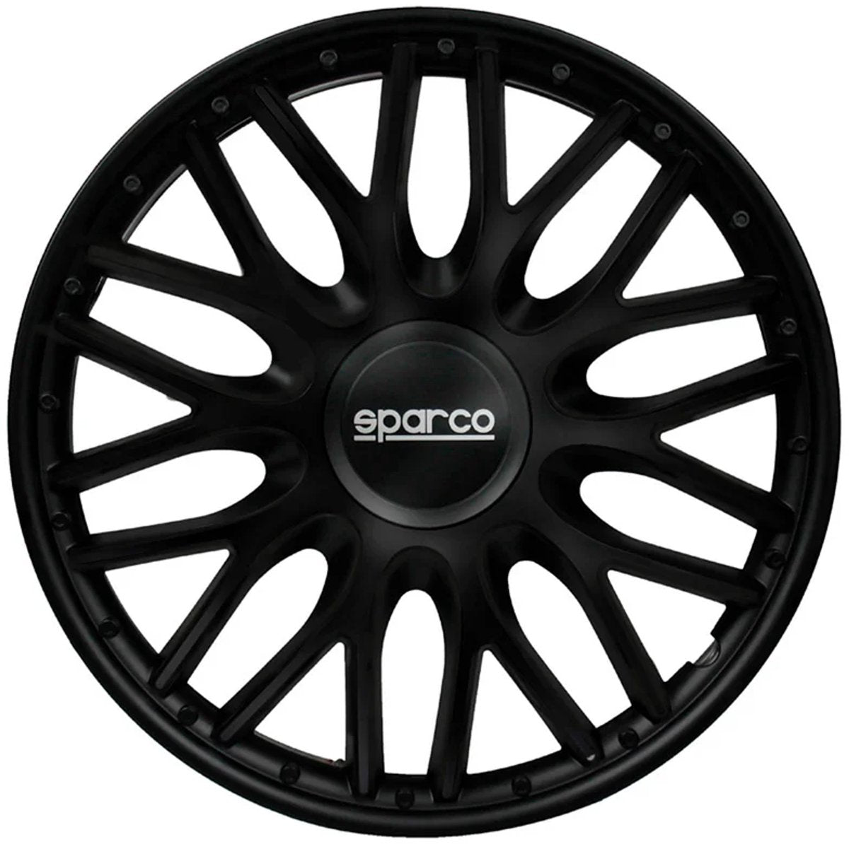 SPARCO wieldoppen roma 16 inch zwart - 4 stuks