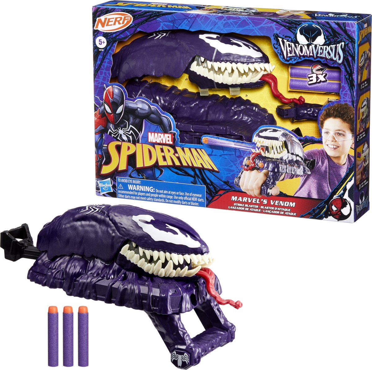 Spider-Man Marvel venomversus marvel's venom strike - speelgoedblaster - nerf - rollenspelspeelgoed - verkleedaccessoire