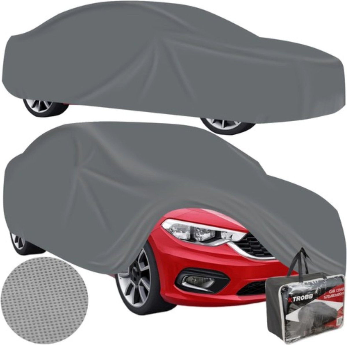 XTROBB autohoes - grijze beschermhoes voor grote auto's - 572 x 180 x 120 cm
