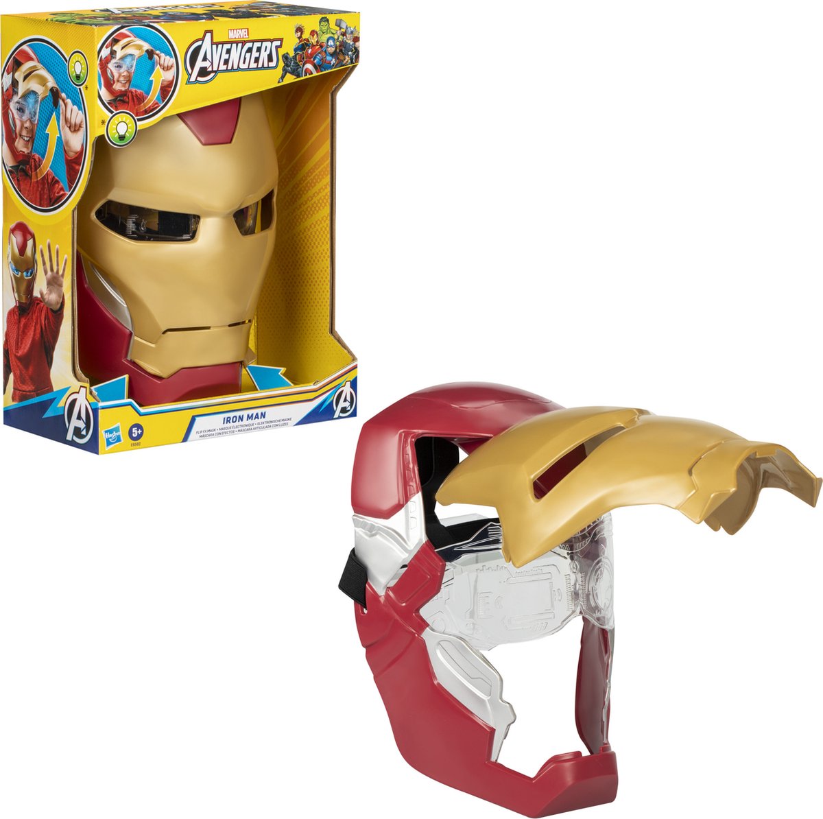 Marvel Avengers de iron man verkleedmasker - goud
