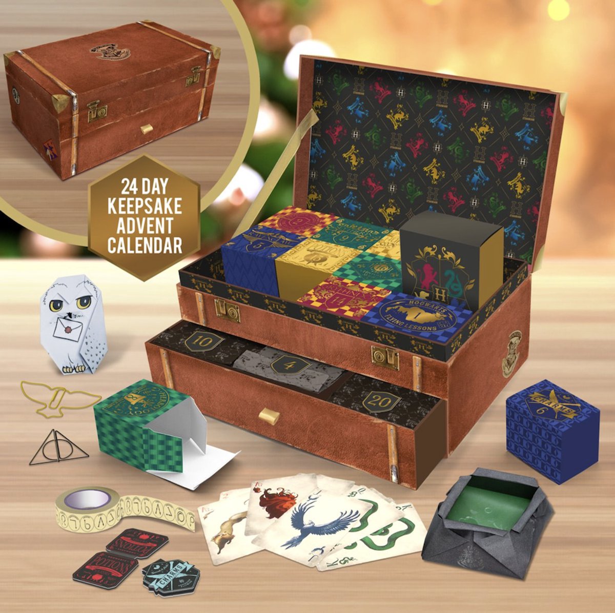 Paladone Harry potter keepsake advent calendar – officieel gelicentieerde bewaardoos met 24 stationery verrassingen-