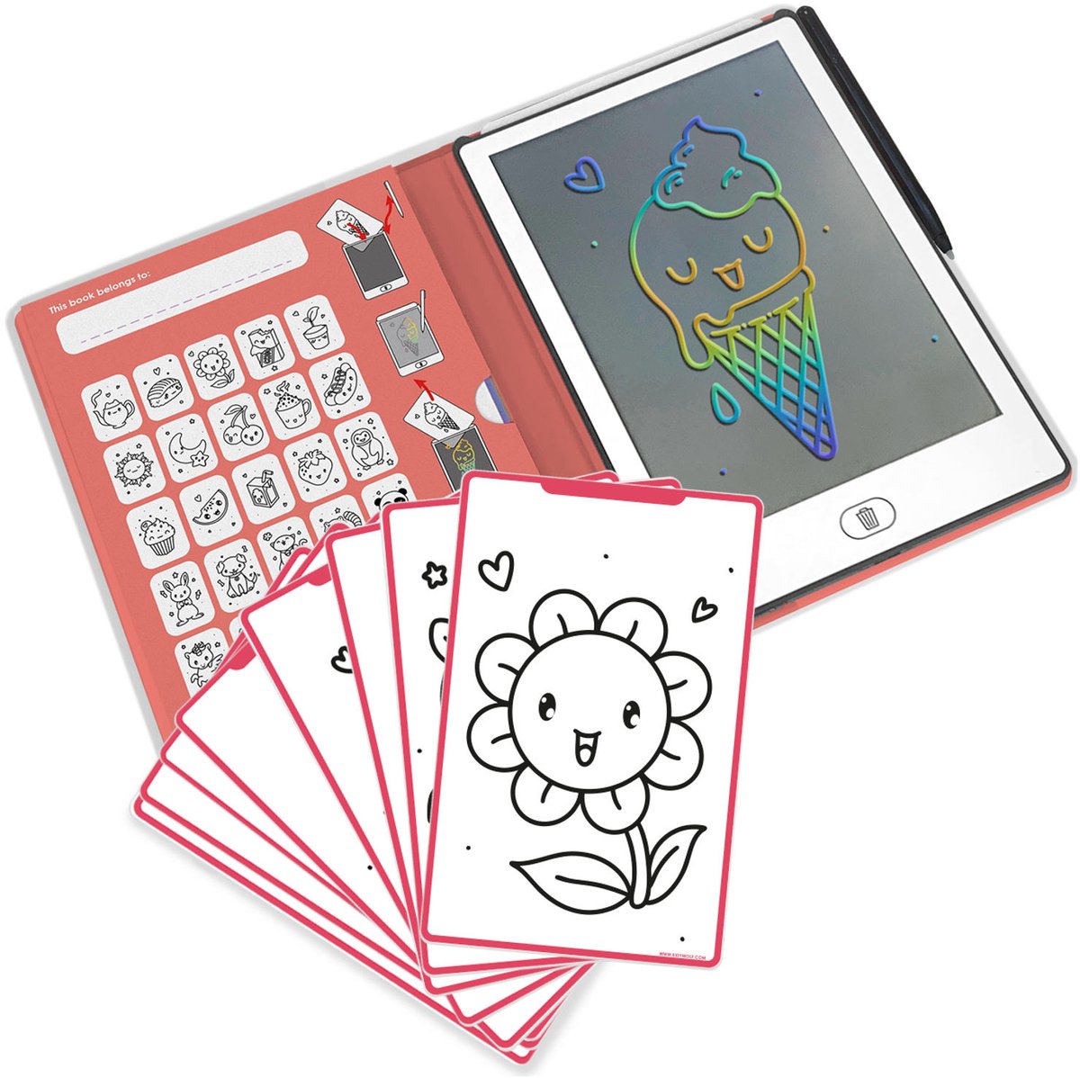 Kidywolf - kidydraw mini tekentablet - kawai thema - educatief - 4+ jaar
