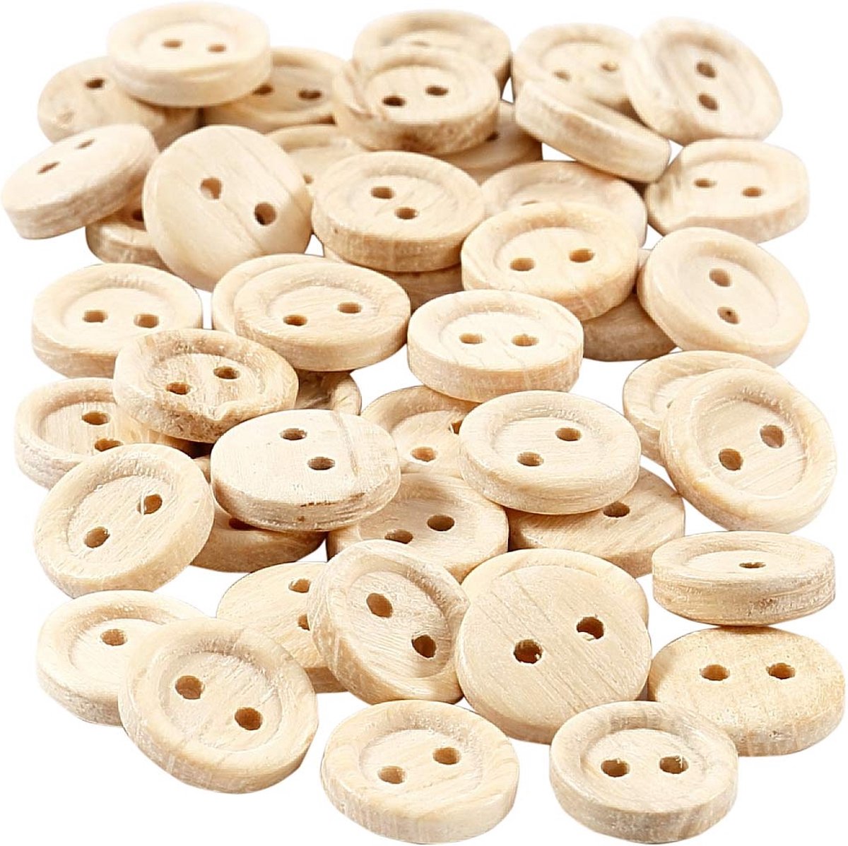 Creativ Company Cc houten knopen 11 mm 50 stuks
