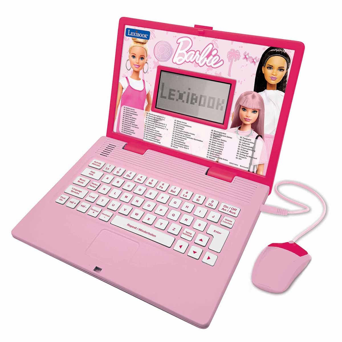 Lexibook Barbie tweetalige educatieve laptop - 124 activiteiten in het engels duits