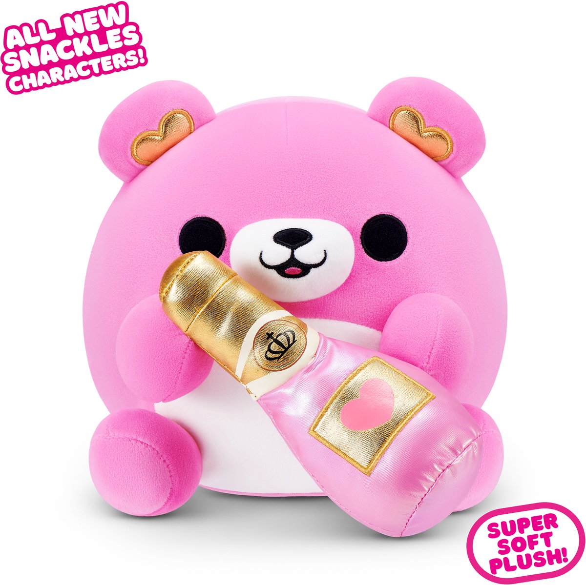 SNACKLES valentines edition 8-inch plush (bear with champagne)