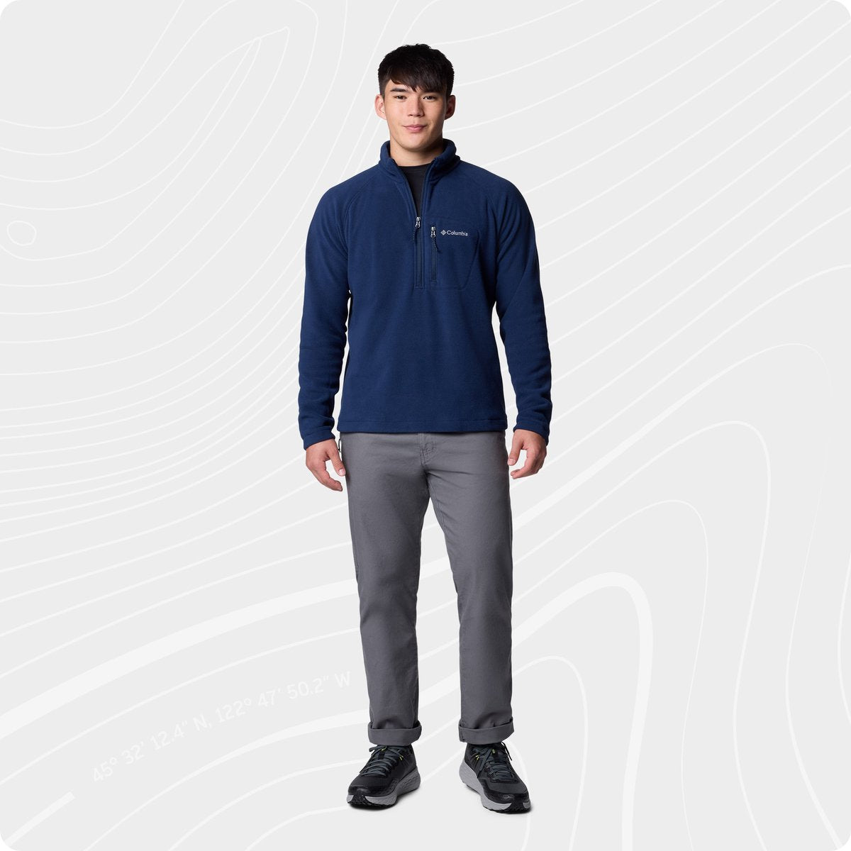 Columbia fast trek™ iii half zip fleece men's outdoortrui - collegiate navy - maat xl