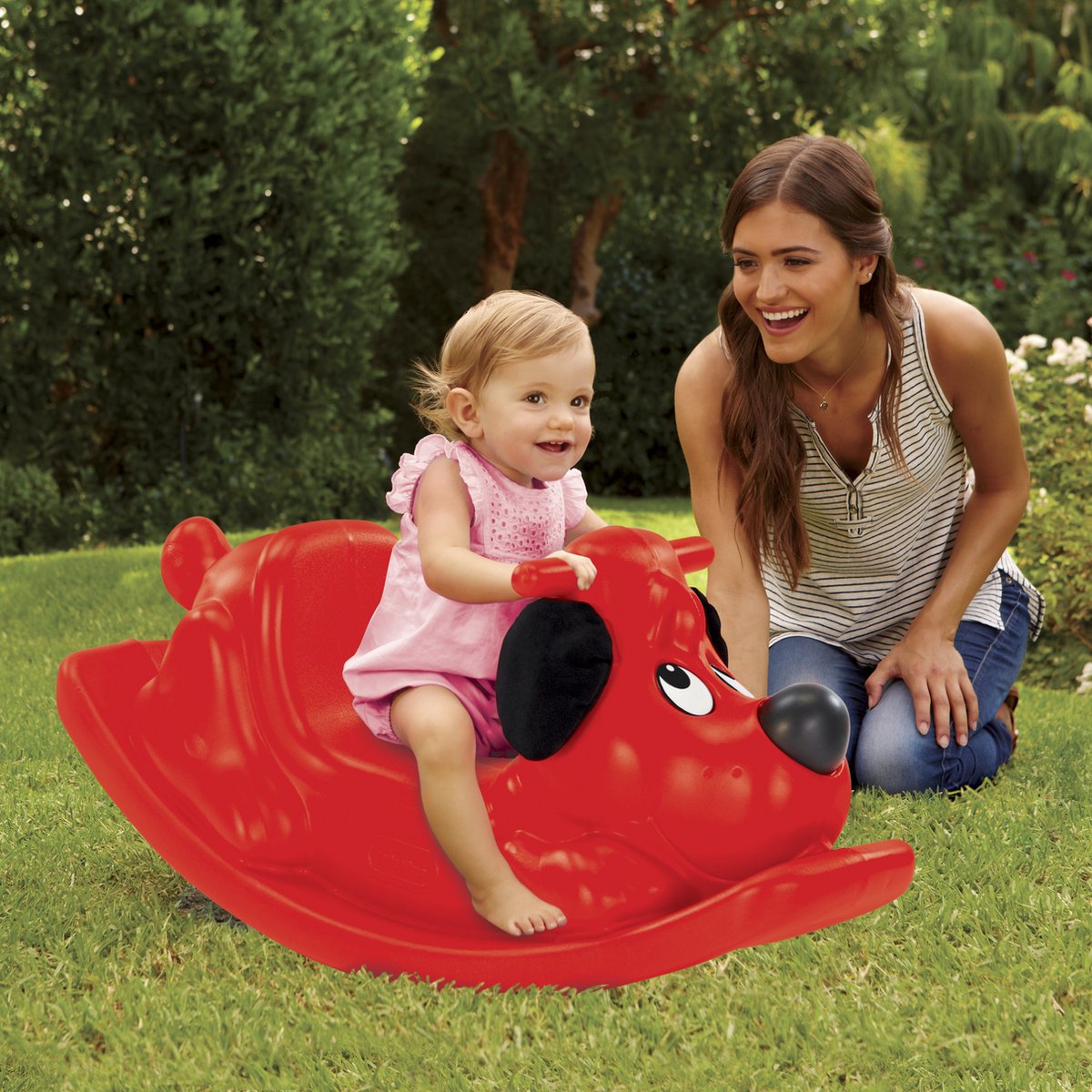 Little Tikes - rocking puppy - schommelwip - wipwap voor binnen en buiten - rood