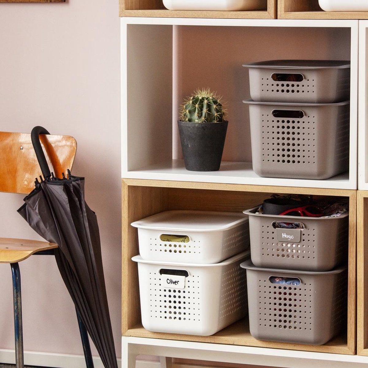SmartStore - basket deksel bamboe - bamboe - bruin