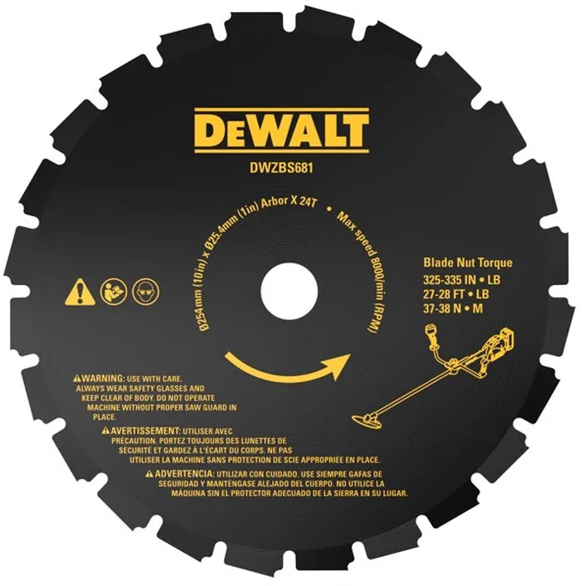 DeWalt dt20696-qz - tarcza tnąca - 24 zębów - 254mm - staal