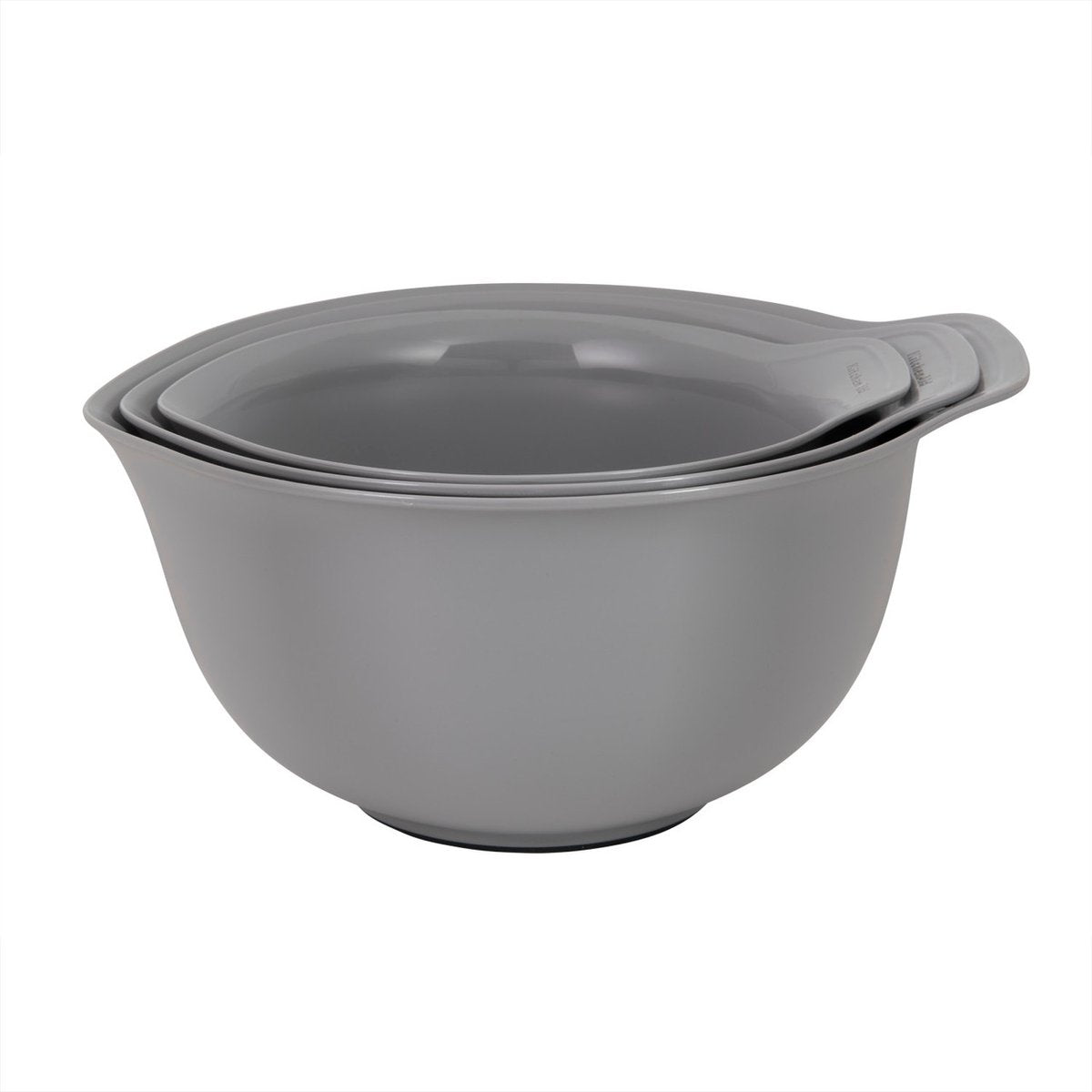 KitchenAid Beslagkommen, set van 3 stuks, met schenktuit, 2.4 l, 3.3 l, 4.3 l, kunststof, nestbaar, grijs -