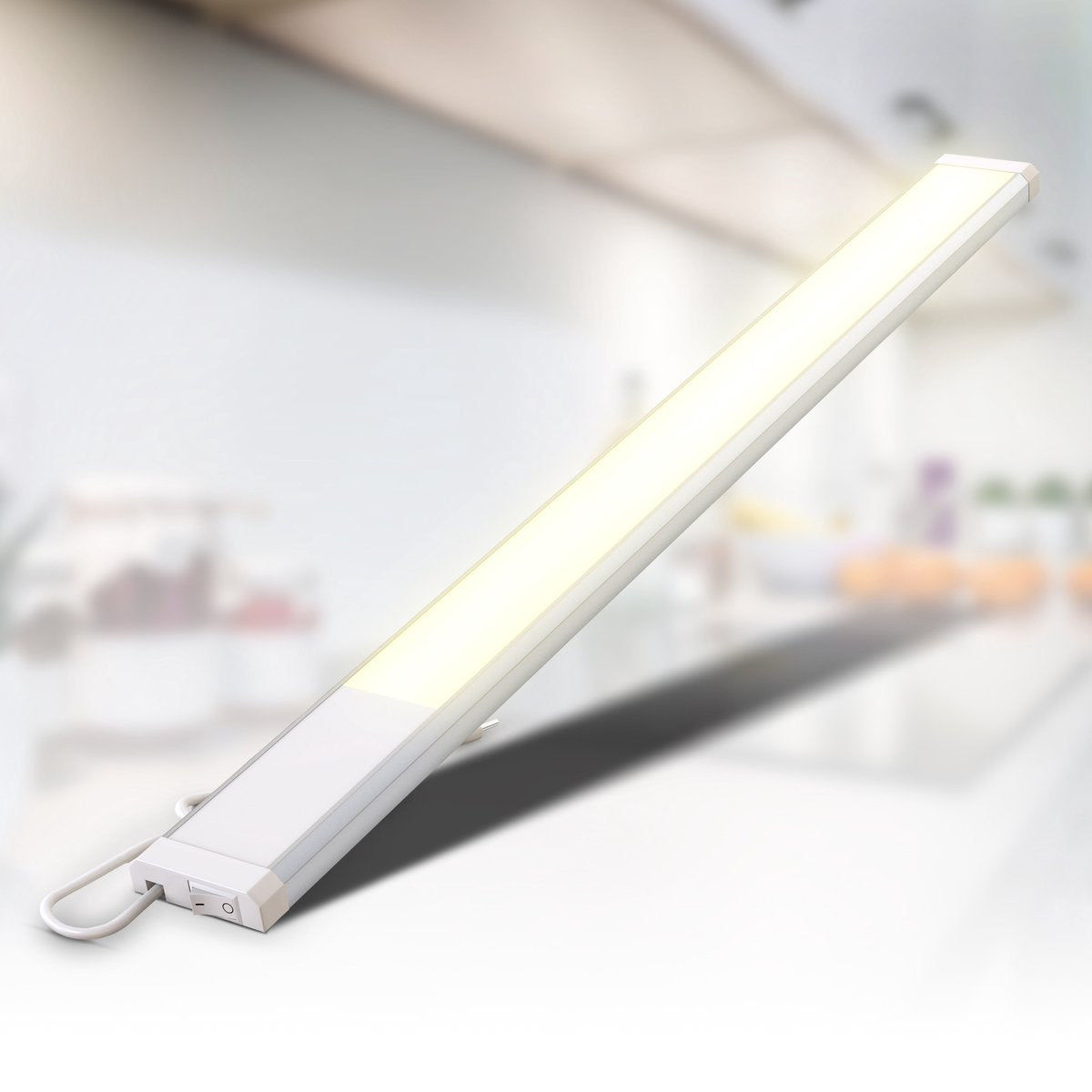 B.K.Licht - keukenverlichting - kastverlichting - aluminium - onderbouwverlichting - 3.000k - 1.100lm - 10w - l:57.5 cm