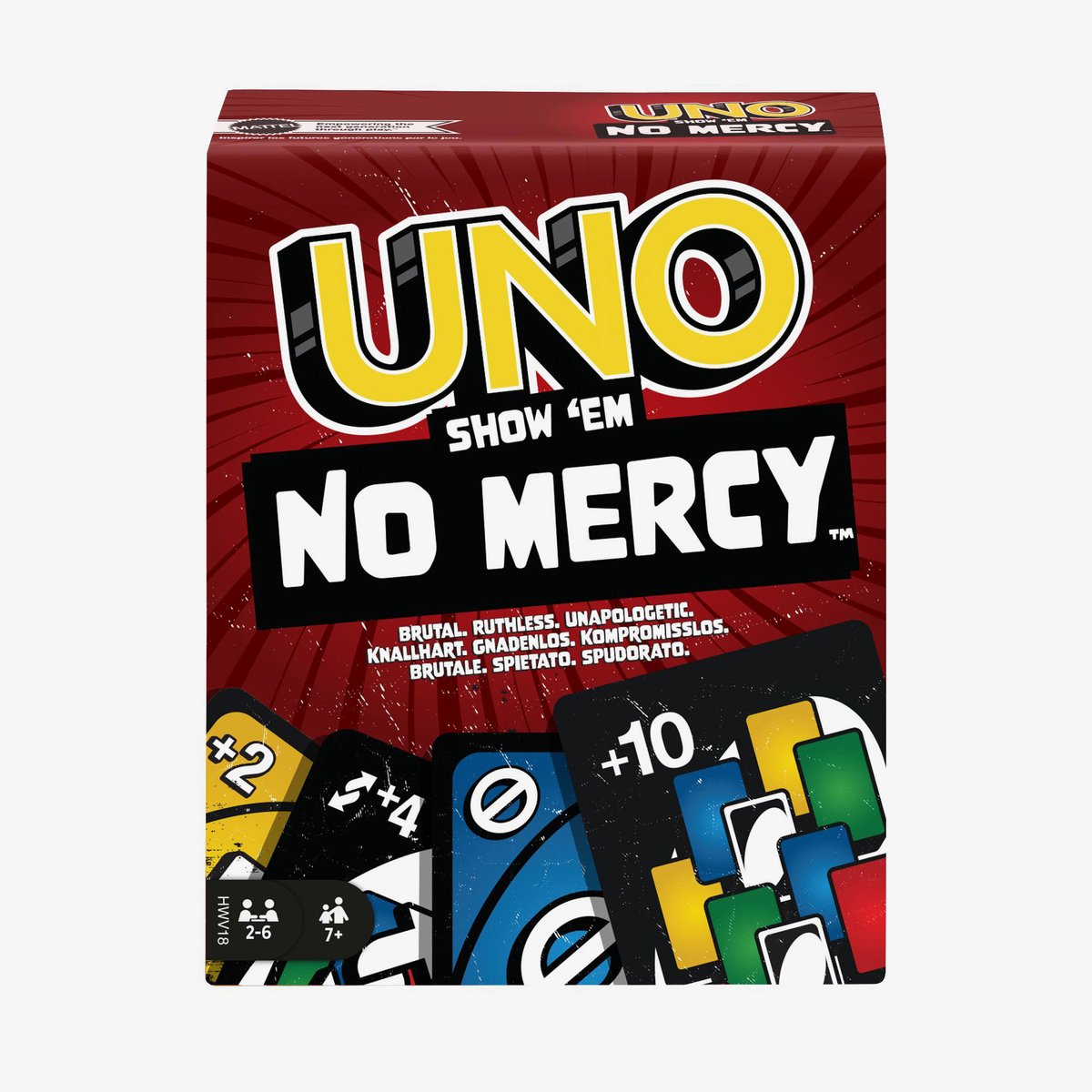 Mattel Games uno toon geen genade - uno no mercy - kaartspel