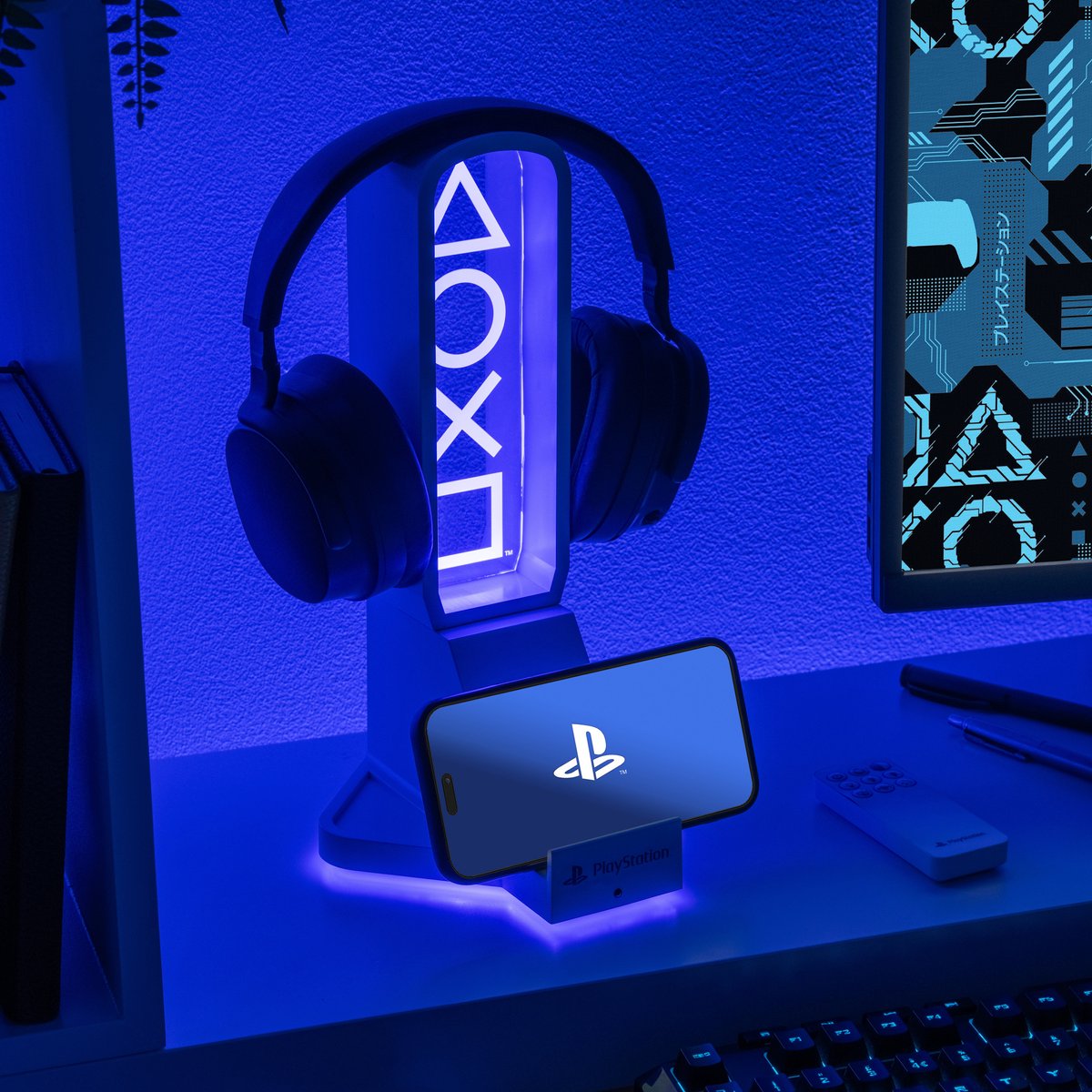 Paladone Playstation 3-in-1 koptelefoonstandaard met rgb-verlichting –
