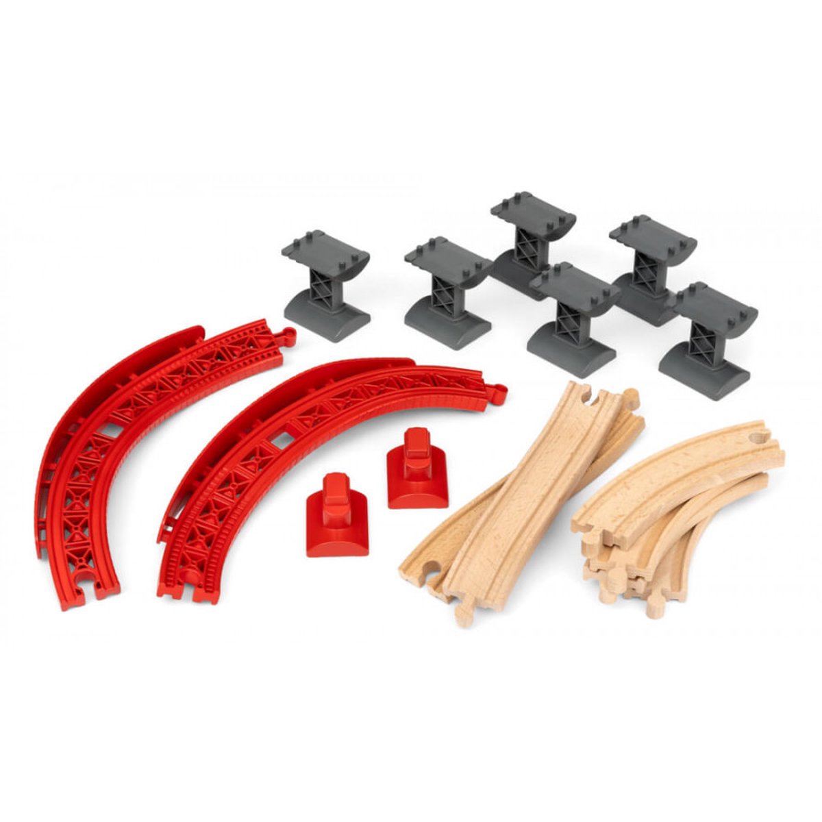 BRIO oplopende gebogen rails pack - 33995