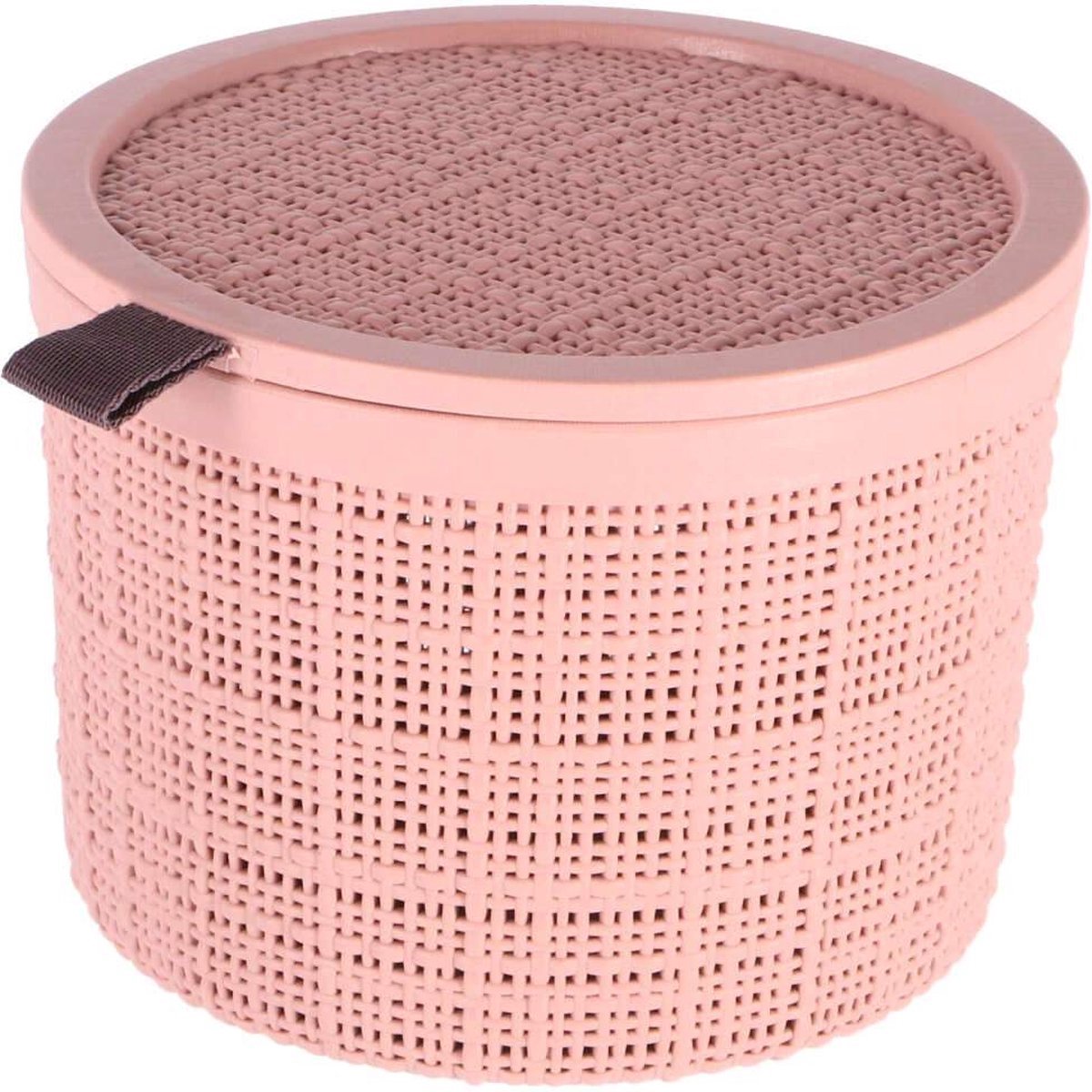 Curver opbergmand jute-look rond 2l roze