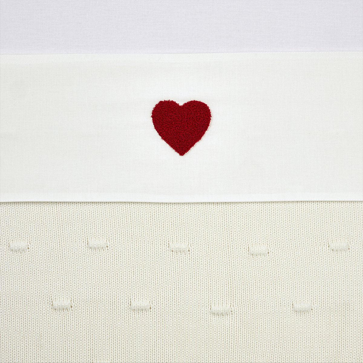 Meyco baby sweet heart ledikant laken - red - 100x150cm - 0.3 tog