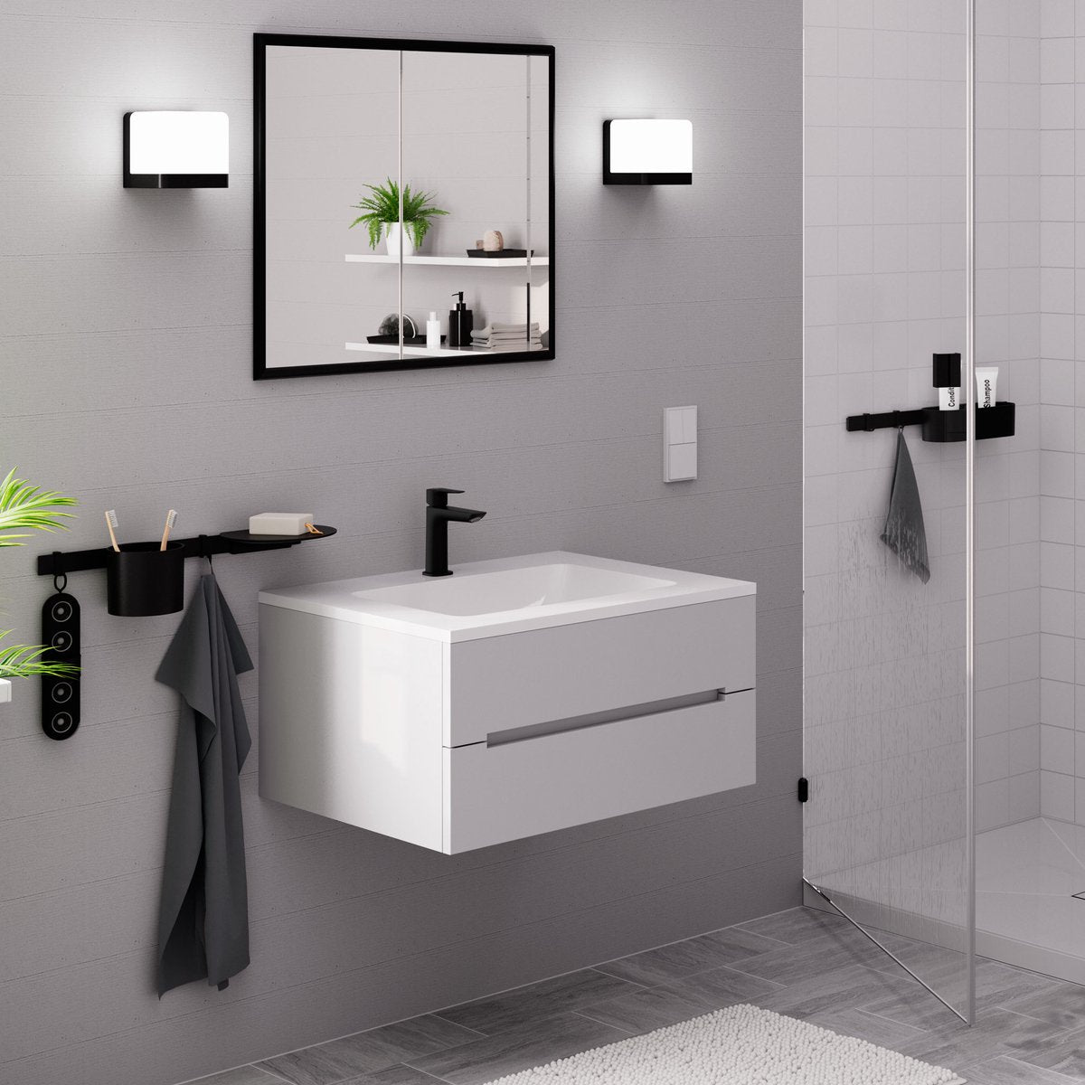 Hansgrohe logis fine - wastafelmengkraan - ééngreeps bediening - coolstart energiebesparend - zonder waste - 110mm - mat zwart