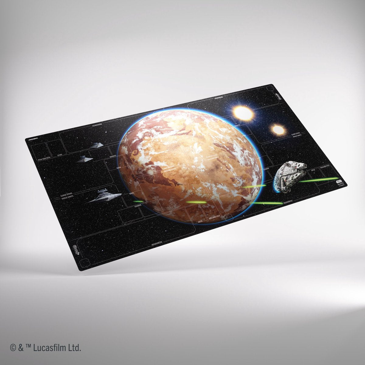 Gamegenic Star wars unlimited battle zone playmat - 130 x 70 cm - tafelformaat playmat voor star wars: unlimited -