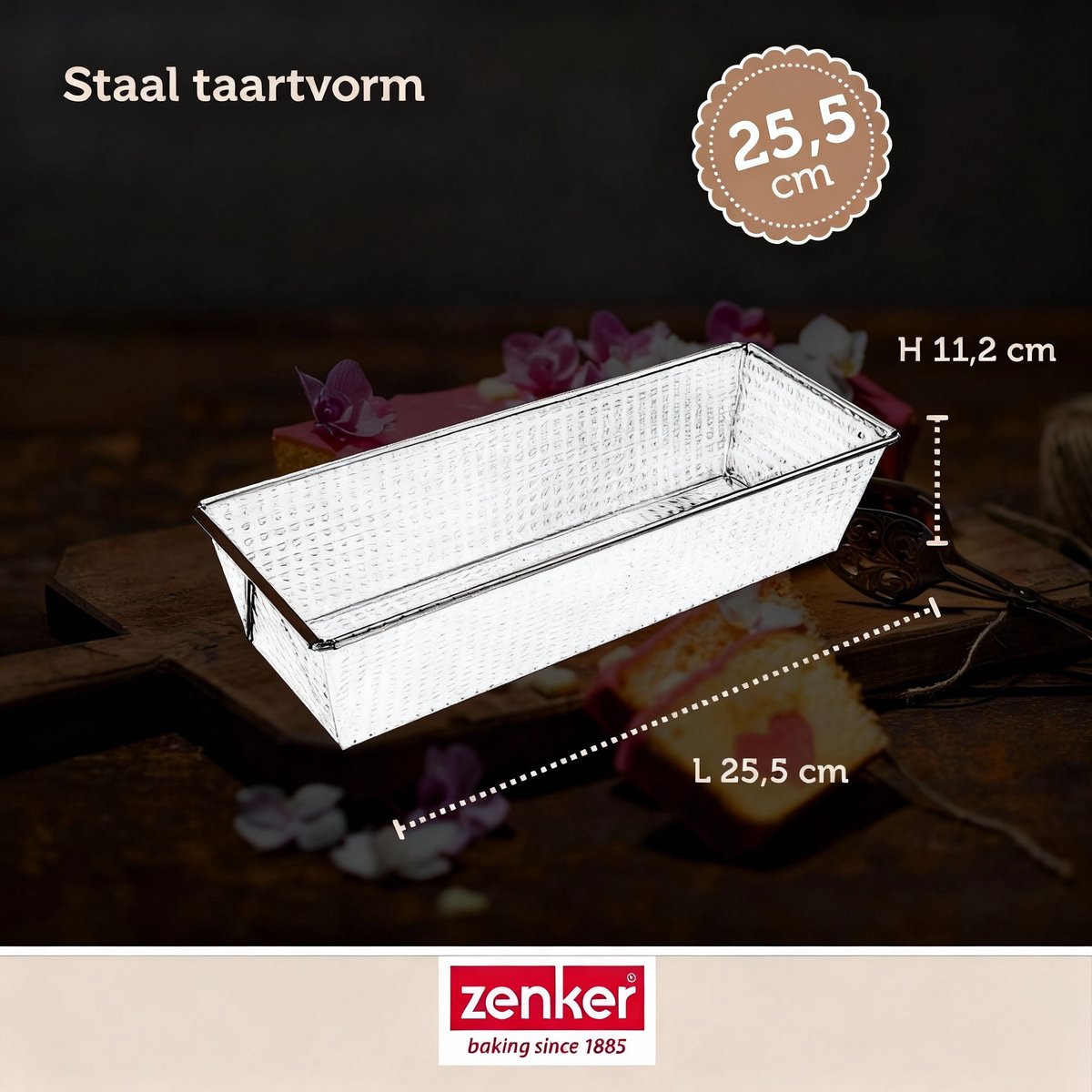 Zenker Cakevorm 25,5 cm silver