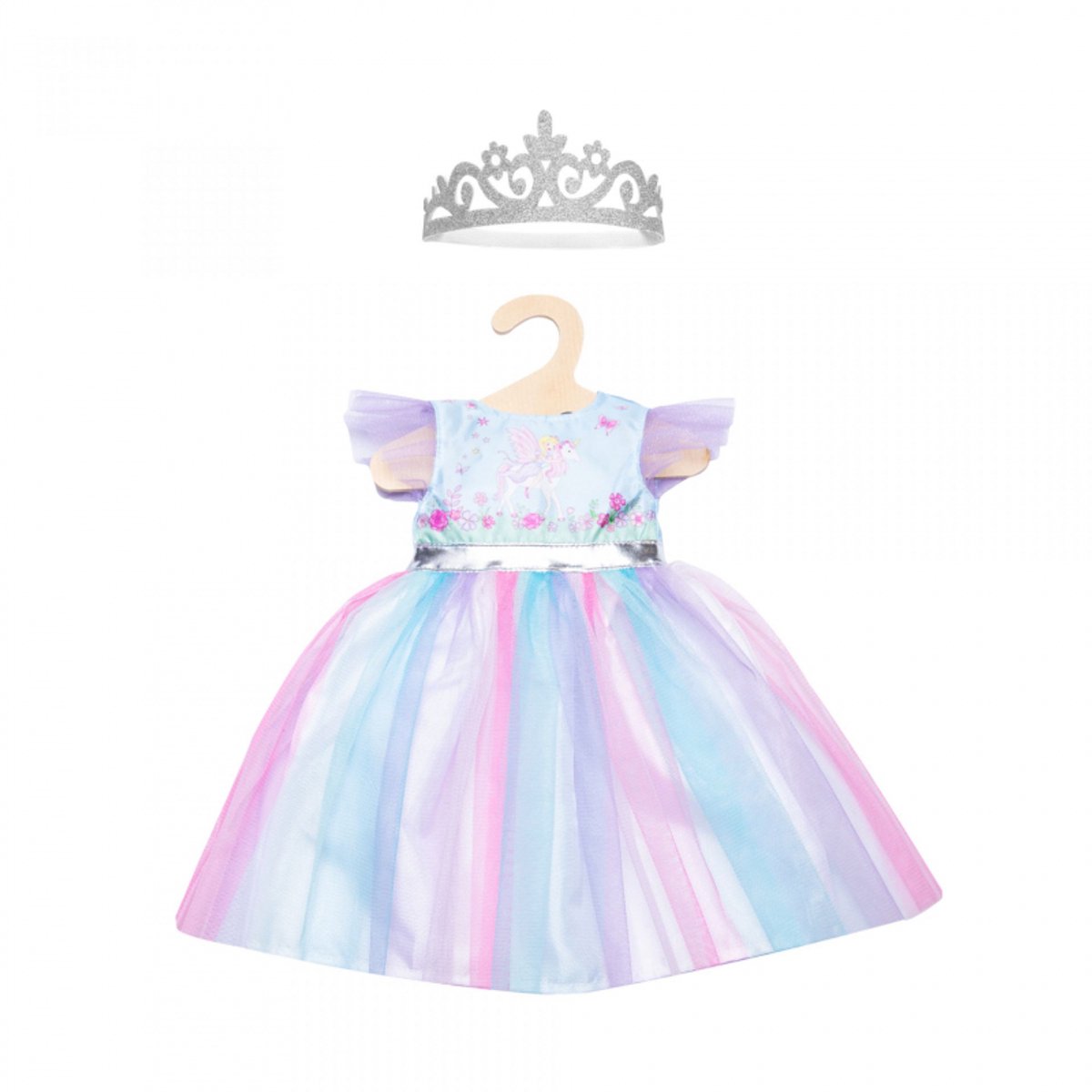 Heless Poppenjurk fee en eenhoorn met kroon, 35-45 cm